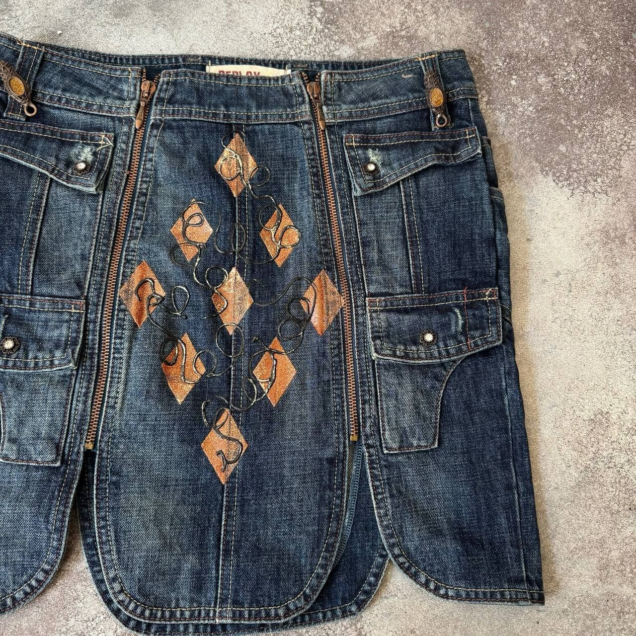 20471120 Amazing Zip Details Washed Skirt (Rick Ownes style) Size 30" / US 8 / IT 44 - 5 Thumbnail
