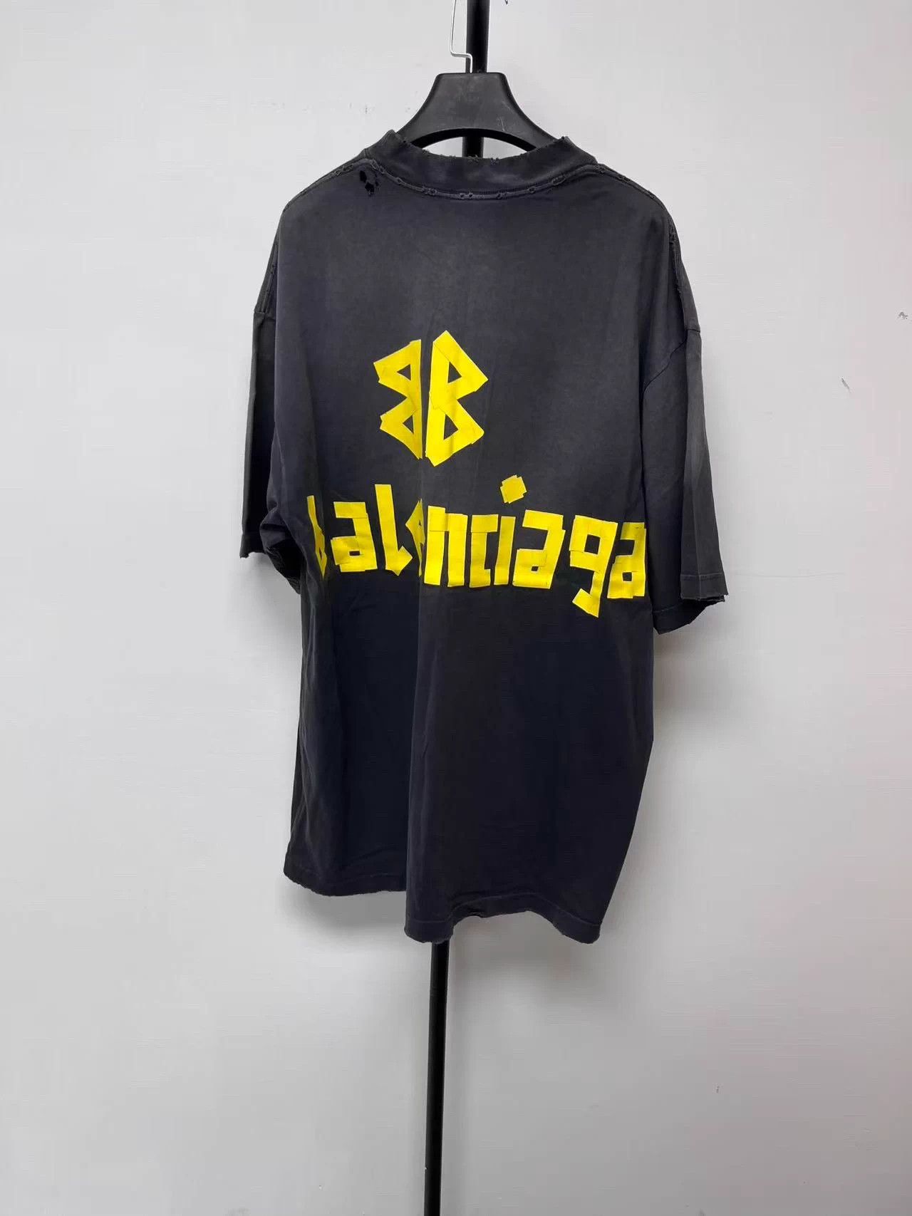 Balenciaga Balenciaga Tape Logo Print Oversize SS Deep Gray M/L Size US L / EU 52-54 / 3 - 2 Thumbnail