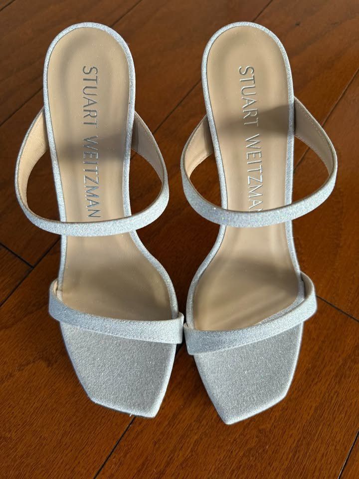 Stuart Weitzman Stuart Weitzman Aleena 100 White heeled sandals Size US 9 / IT 39 - 3 Thumbnail