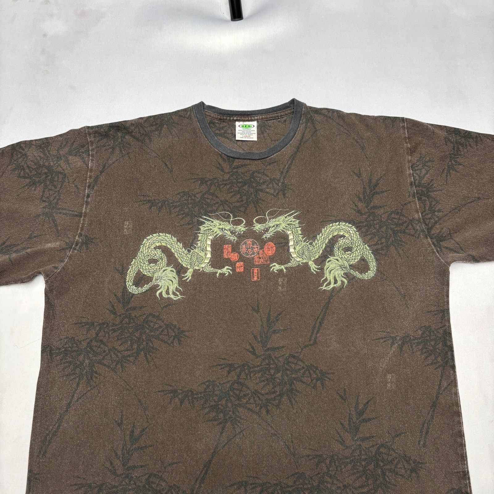 Vintage Vintage JES Dragon Shirt Men's Large AOP Y2K Skater Grunge Size US L / EU 52-54 / 3 - 2 Thumbnail