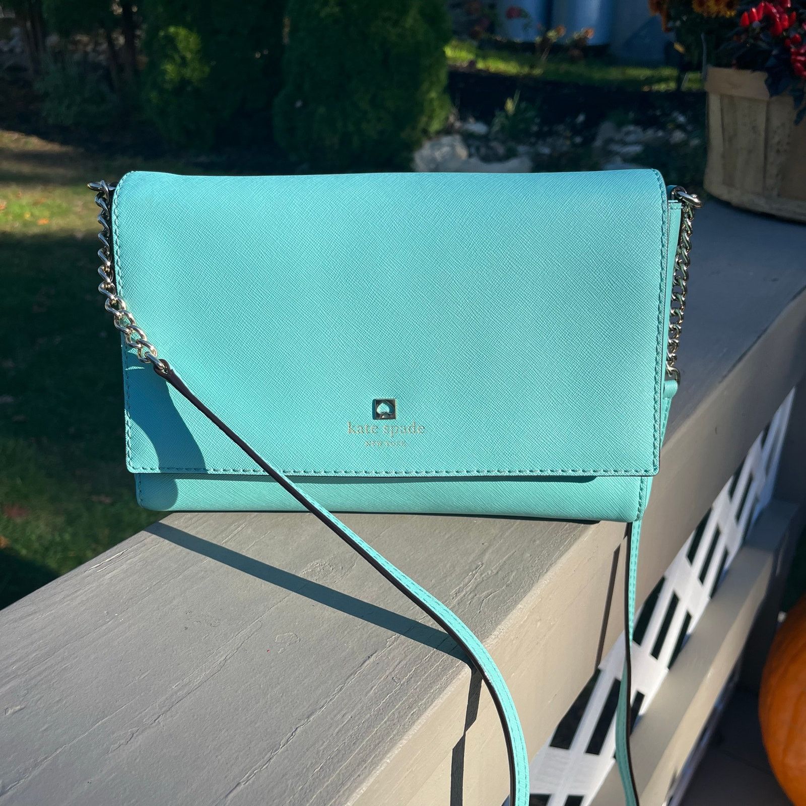 Kate Spade KATE SPADE Charlotte Street Alex Crossbody, Blue Aqua Size ONE SIZE - 10 Thumbnail