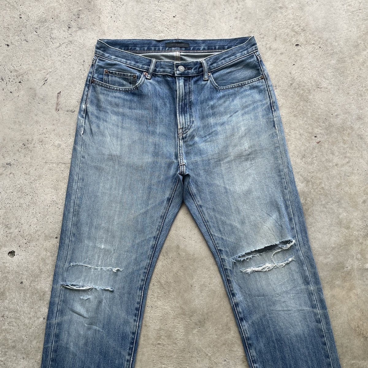 Japanese Brand W33x31 Vintage Japan Ripped Denim Distressed Pants Jeans Size US 33 - 3 Thumbnail