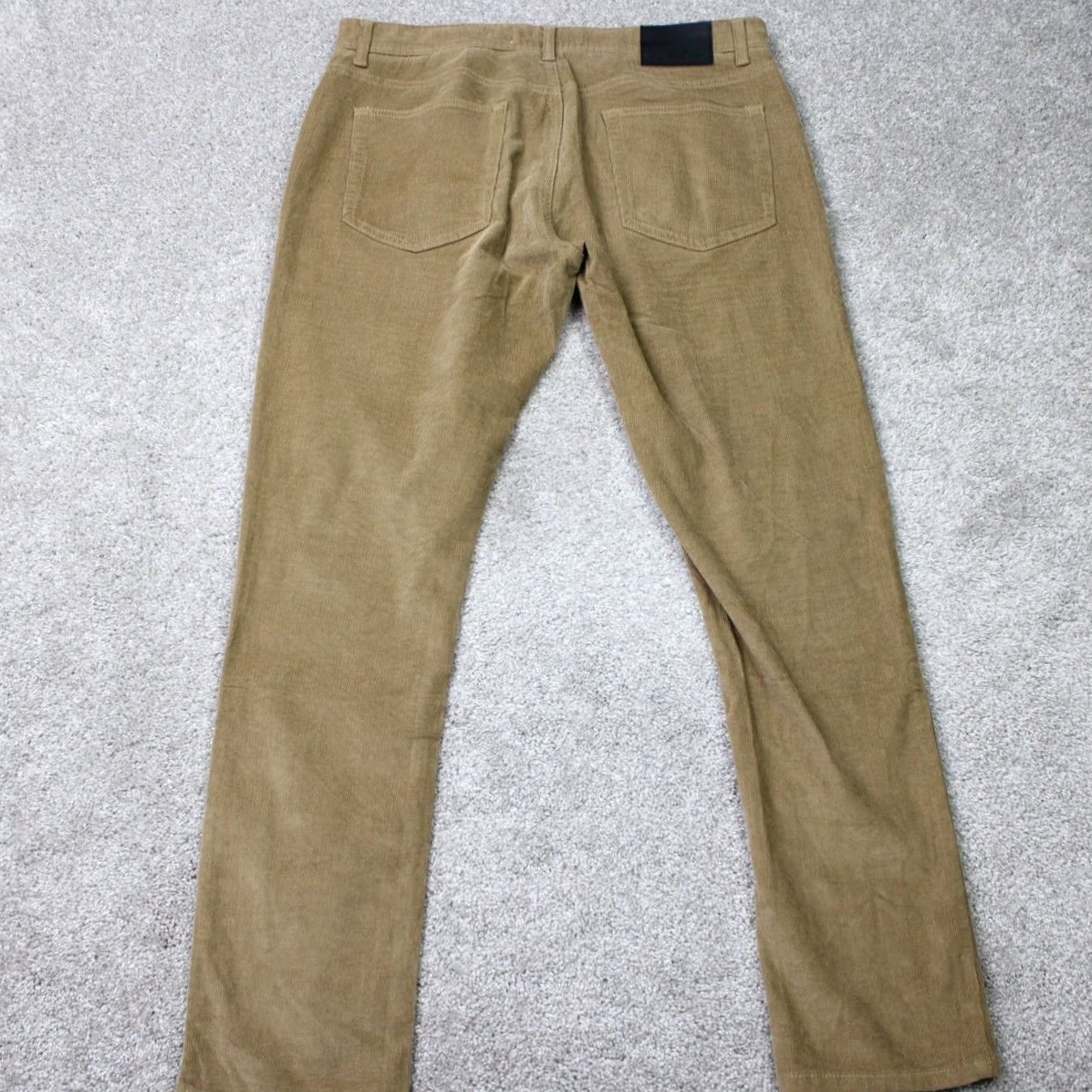 Vintage Tailor Vintage Pants Mens 36x32 Beige Corduroy Slim Fit Straight 5-Pocket Slimming Stretch Chino Casual Business Travel Mens Merchandise Size US 36 / EU 52 - 6 Thumbnail