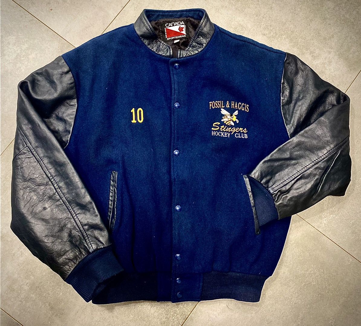 Vintage Jacket Canada Stringers Hockey Club Fossil&Haggis Vintage Size US XL / EU 56 / 4 - 1 Thumbnail