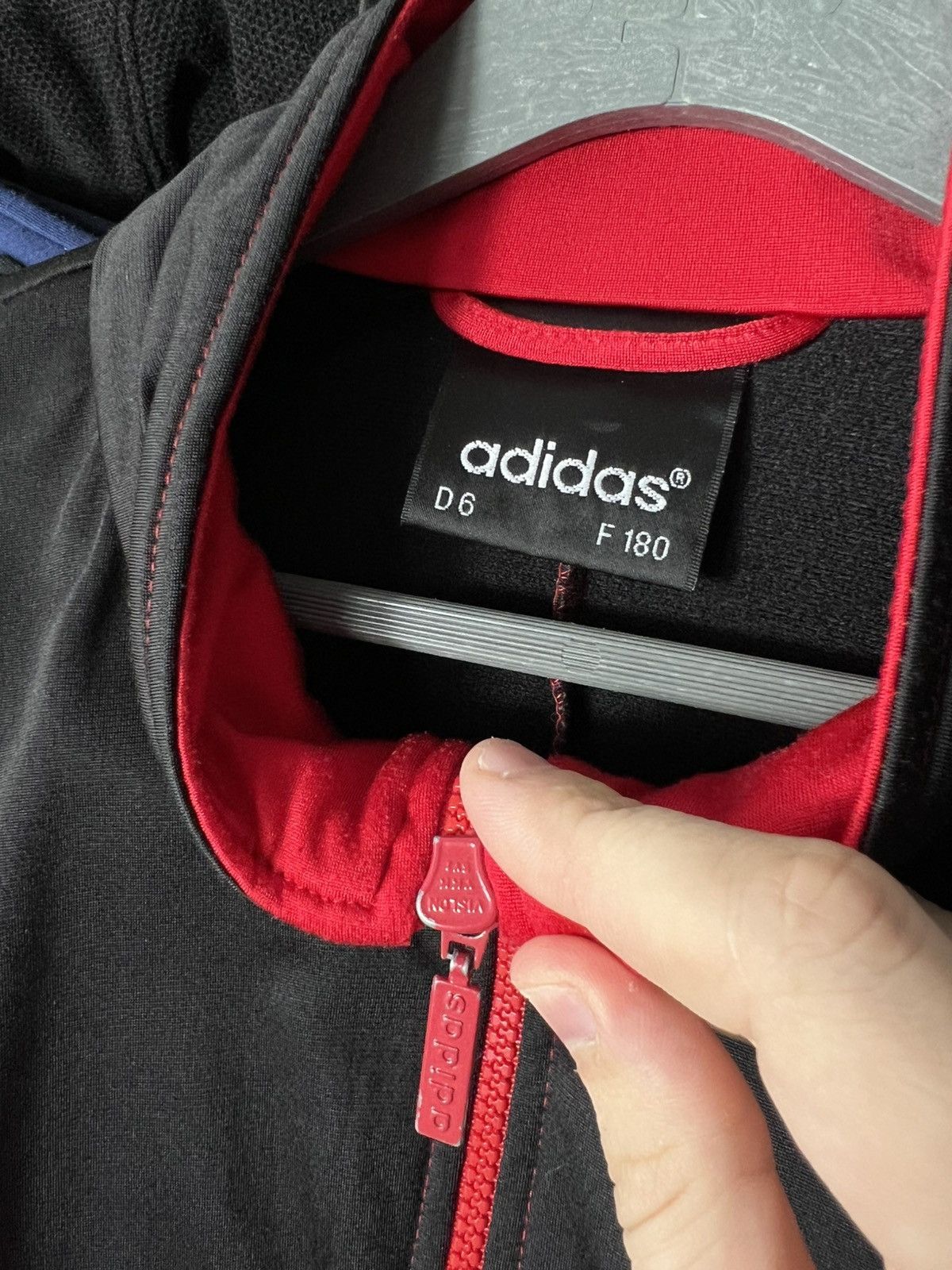 Adidas Vintage Adidas Track Jacket Red Black 90s Three Stripes Size US M / EU 48-50 / 2 - 6 Thumbnail