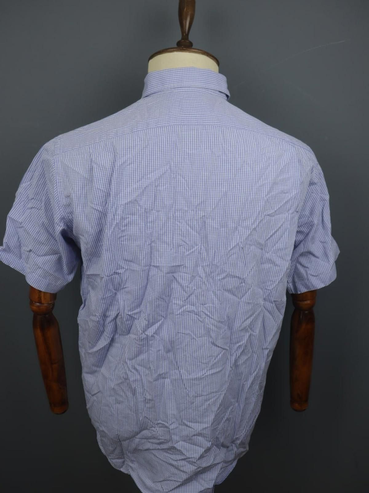 Lacoste Lacoste Blue Plaid 100% Cotton Collared Shirt Size 39 Size US M / EU 48-50 / 2 - 2 Thumbnail