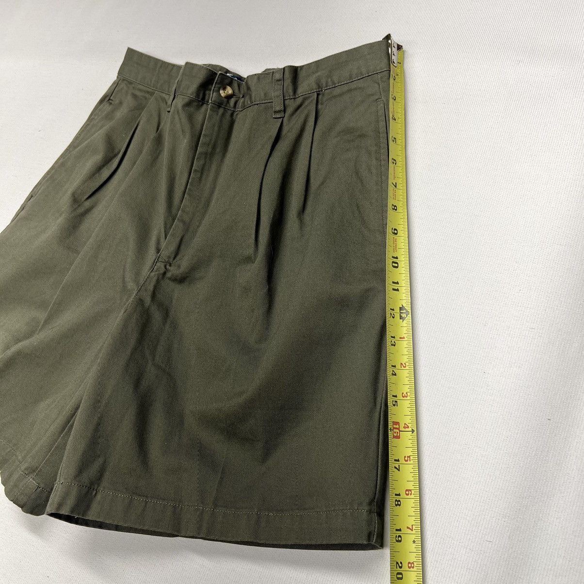 Tommy Hilfiger × Vintage VTG Tommy Hilfiger Shorts Green Chino Bermuda Olive Button Size US 32 / EU 48 - 12 Thumbnail