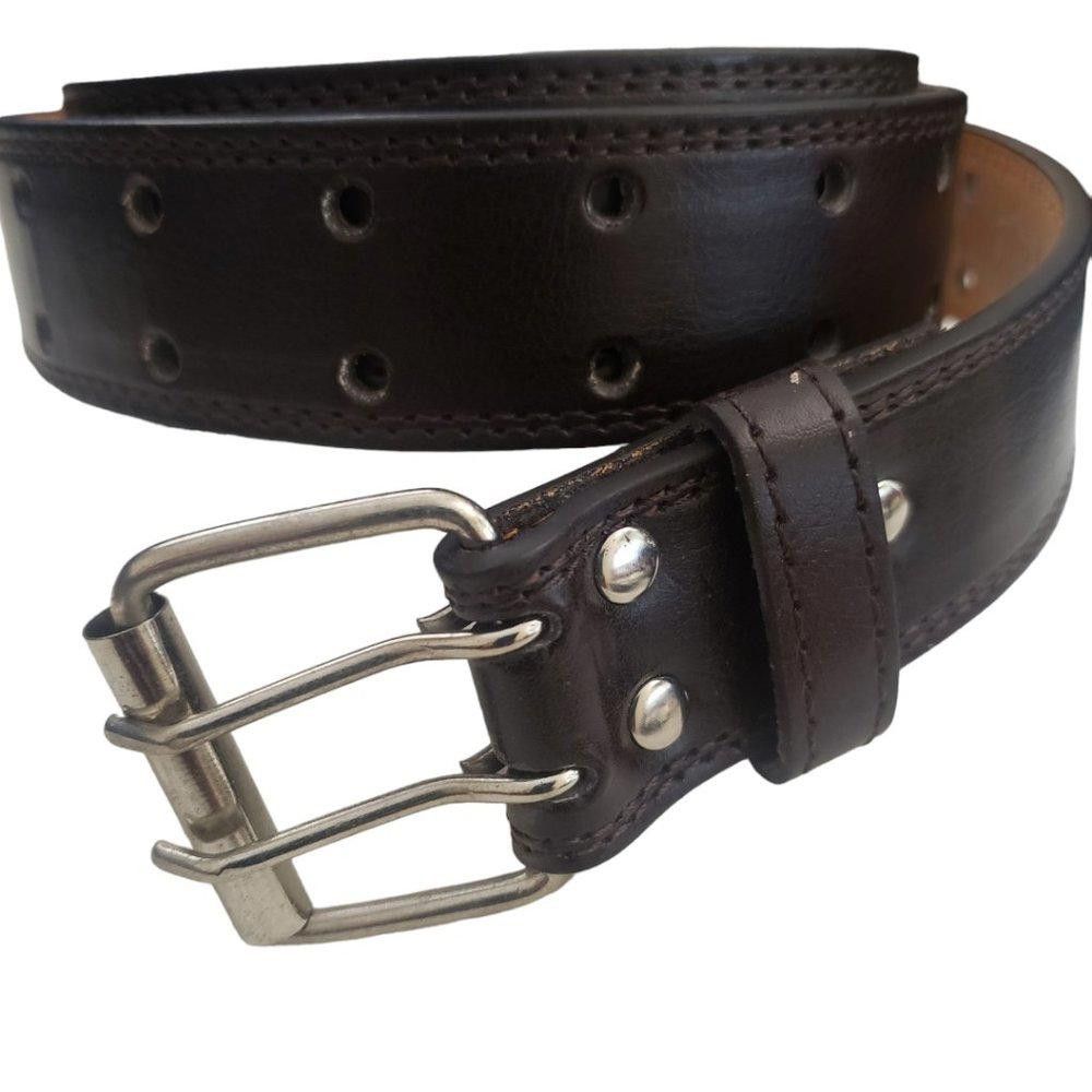 Designer Men's Double Prong Belt Size 38-40" Size ONE SIZE - 1 Thumbnail