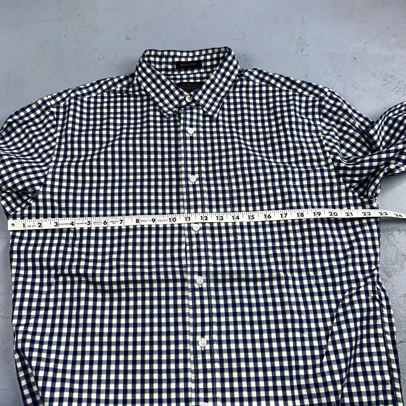 Pendleton Pendleton Bridgeport Shirt Men's Size L Blue Lime Check Long Sleeve Button Down Size US L / EU 52-54 / 3 - 4 Thumbnail