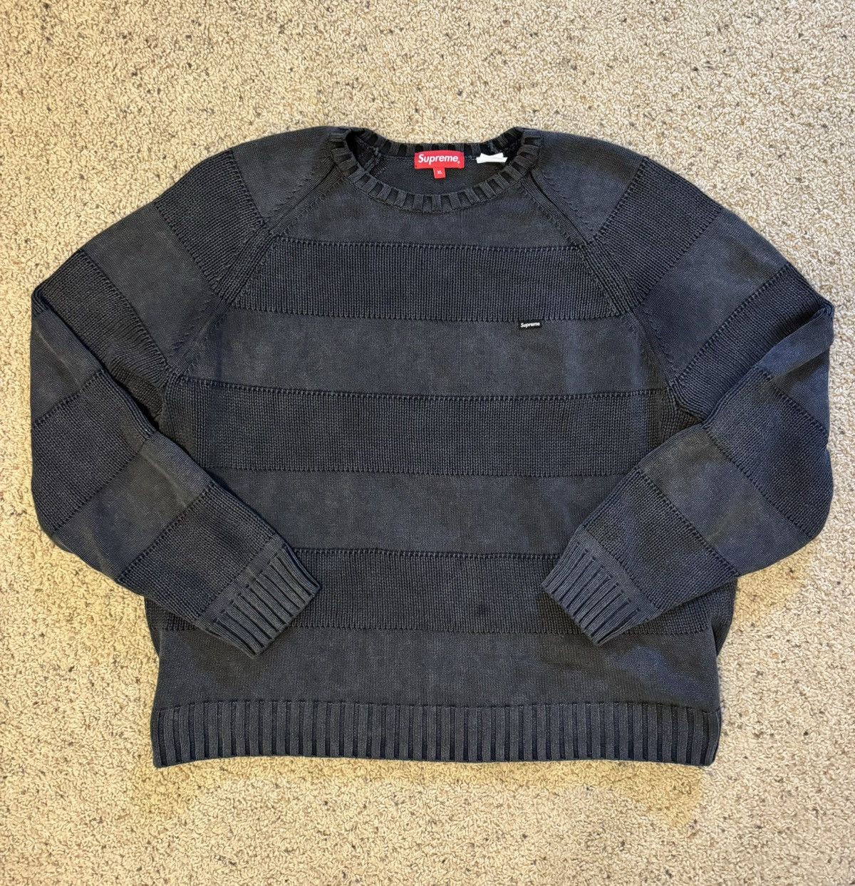 Image of Supreme Knit Sweater XL Ss23 in Black, Men's