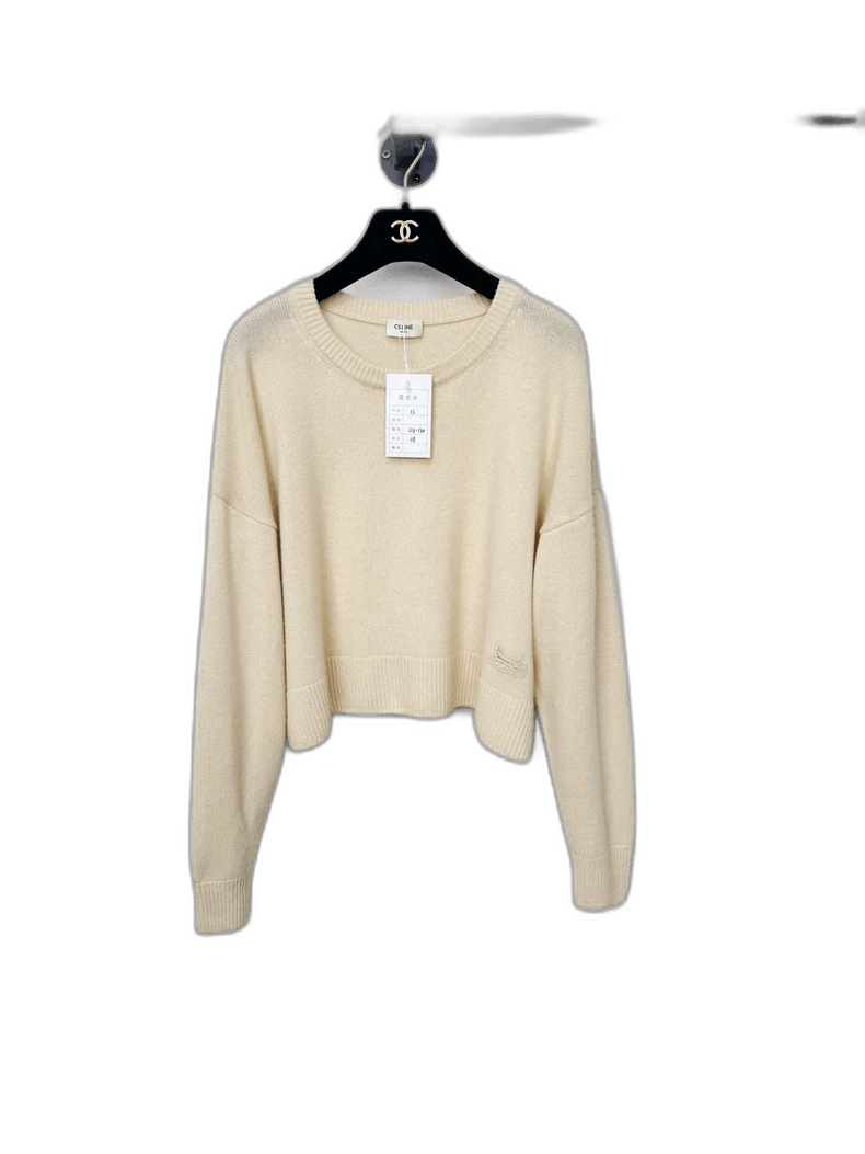 Celine Celine Cashmere Sweater in Beige Color Size XS / US 0-2 / IT 36-38 - 1 Thumbnail