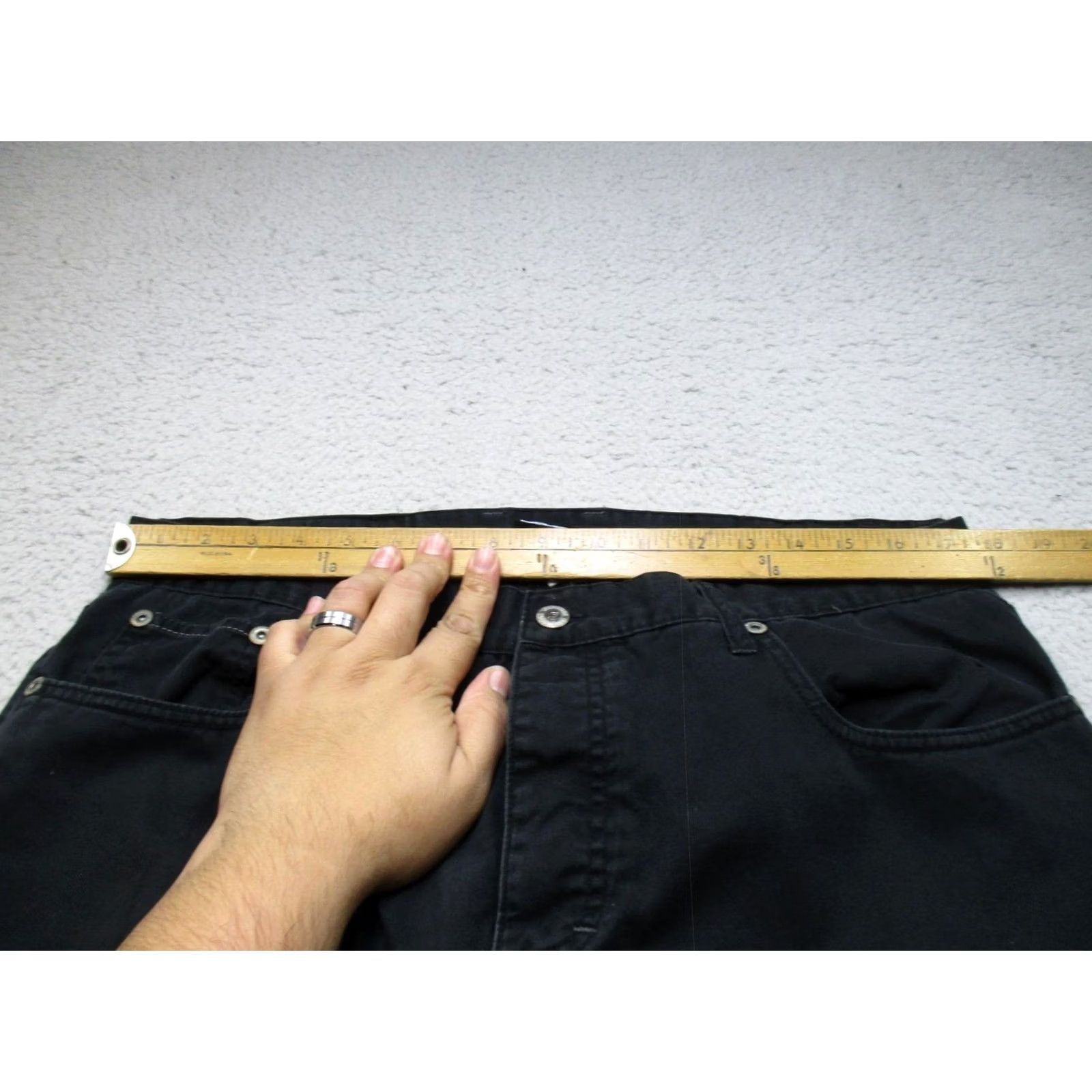 Vintage Kikwear 91 Jeans Mens 38 Black Wide-Leg Baggy Streetwear Denim 100% Cotton Relaxed Button Fly Pockets Size US 38 / EU 54 - 2 Thumbnail