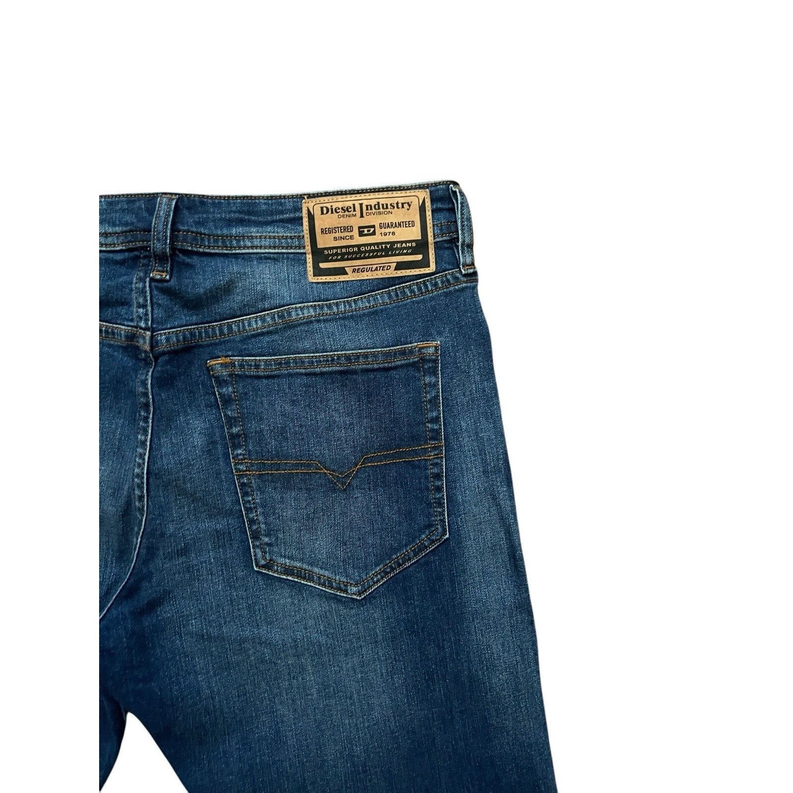 Diesel Diesel Mens Buster Tapered Jeans RB062 Blue Size 36/32 Size US 36 / EU 52 - 6 Thumbnail
