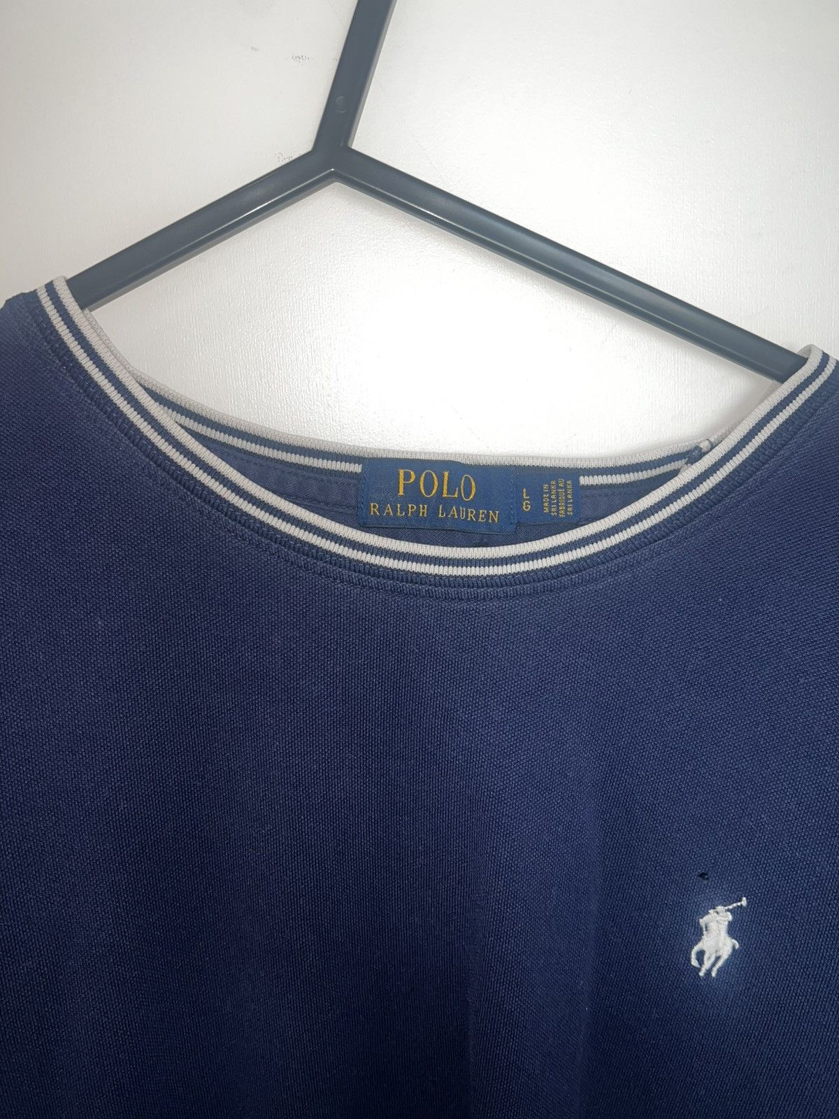 Polo Ralph Lauren Polo Ralph Lauren Navy Crew Neck T-Shirt White Pony Logo S.L Size US M / EU 48-50 / 2 - 2 Thumbnail