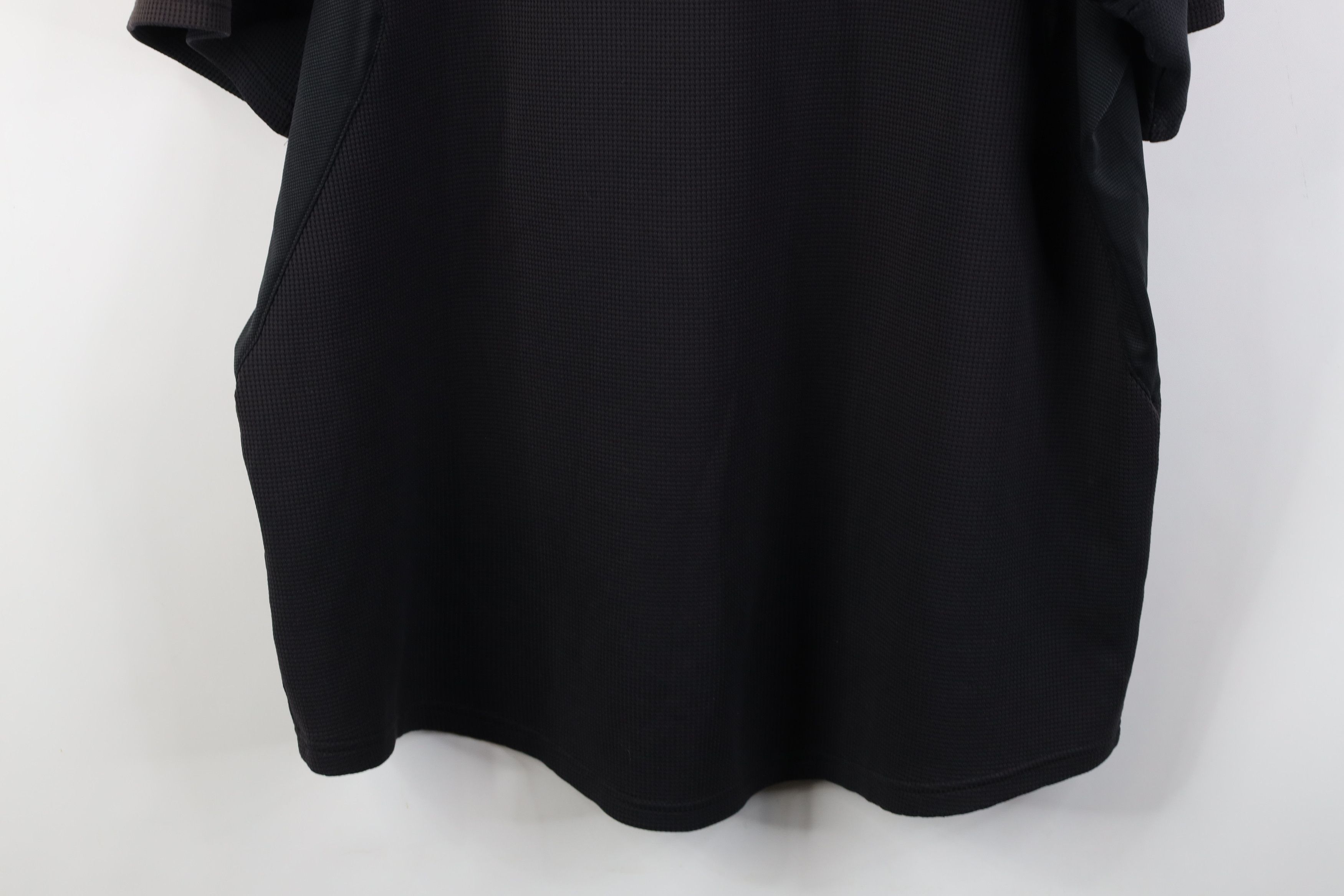 Nike Vintage Nike Mini Swoosh Sun Faded Thermal Knit Polo Black Size US XXL / EU 58 / 5 - 14 Thumbnail