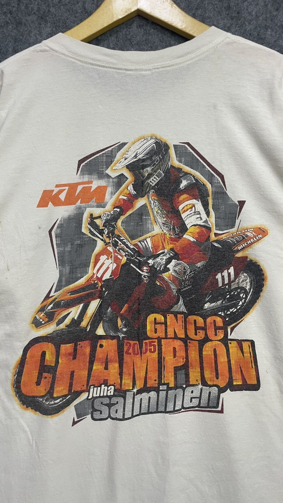 Vintage Vintage 2005 KTM Juha Salminen GNCC Champion T-Shirt Size US XL / EU 56 / 4 - 2 Thumbnail