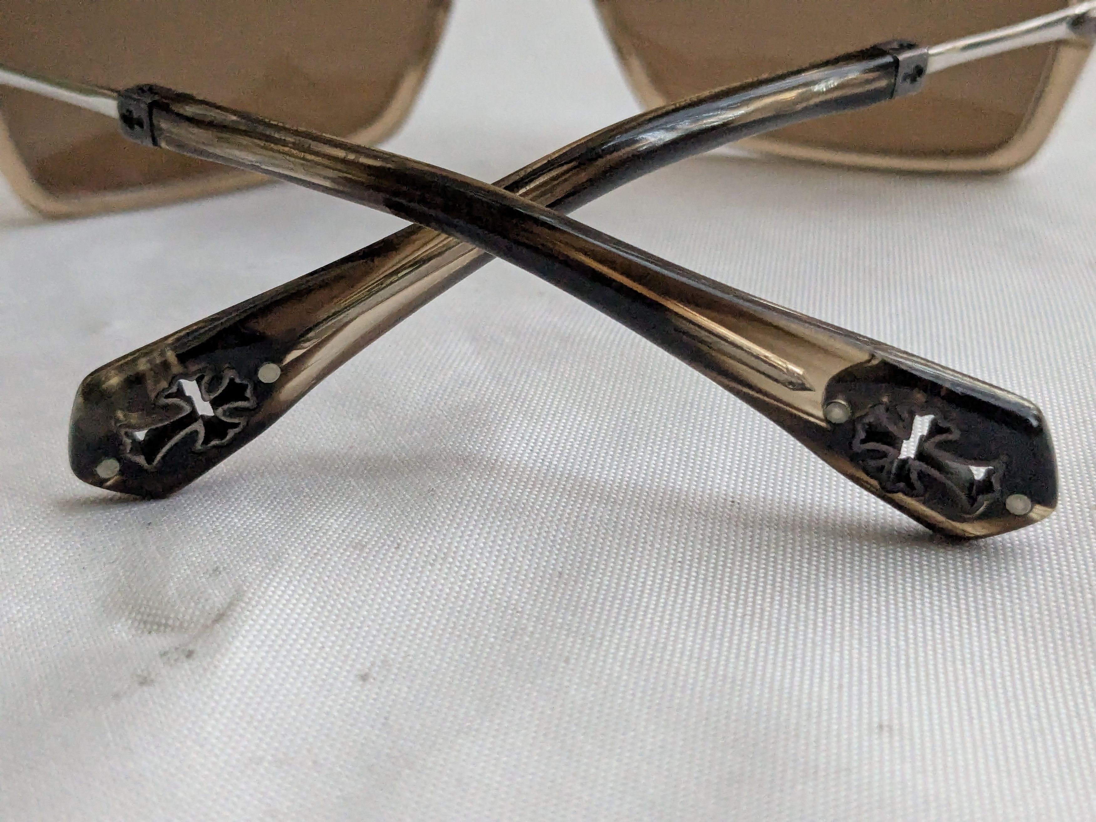 Chrome Hearts Chrome Hearts Nooner Sunglasses Brown Acetate Size ONE SIZE - 8 Thumbnail