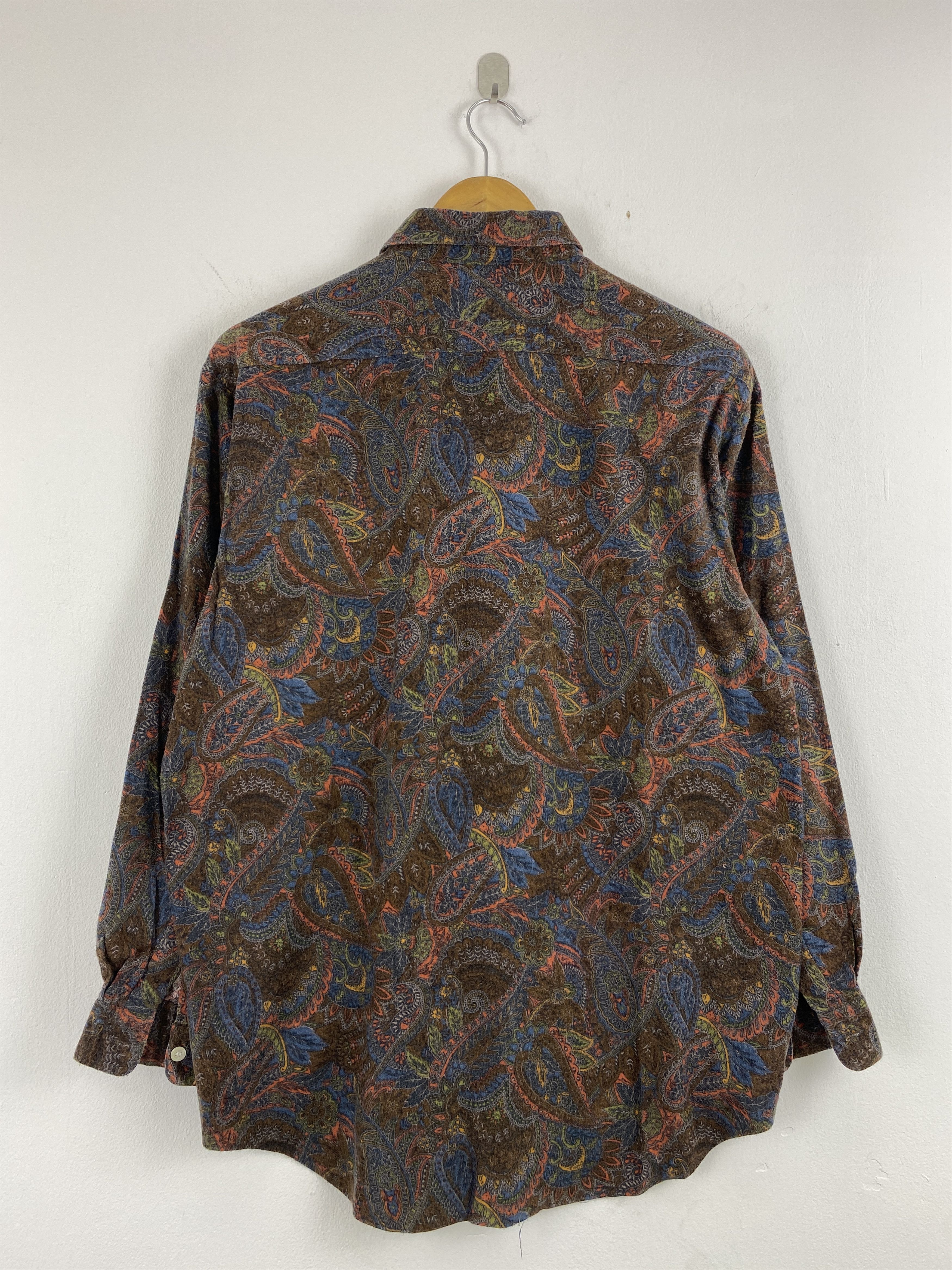 Flannel Vintage Vonsand Paisley Patterned Button Ups Shirt JA0092 Size US L / EU 52-54 / 3 - 3 Thumbnail
