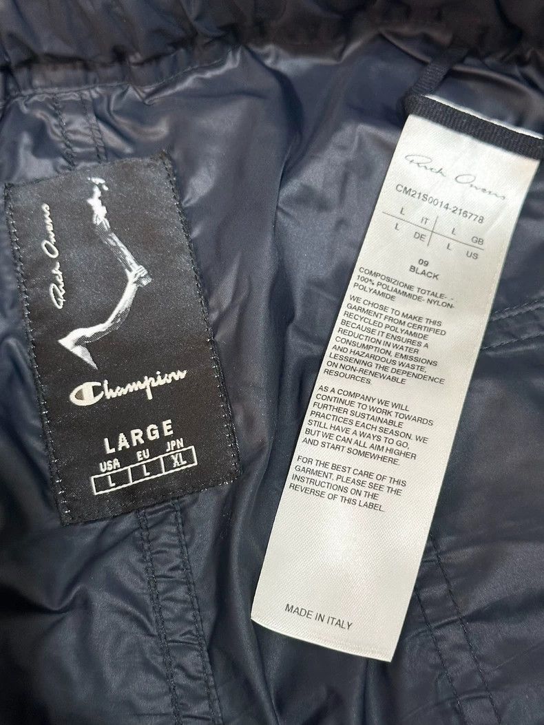 Rick Owens rick owens size l 21ss belas zip front nylon drawstring cr Size US 30 / EU 46 - 6 Thumbnail