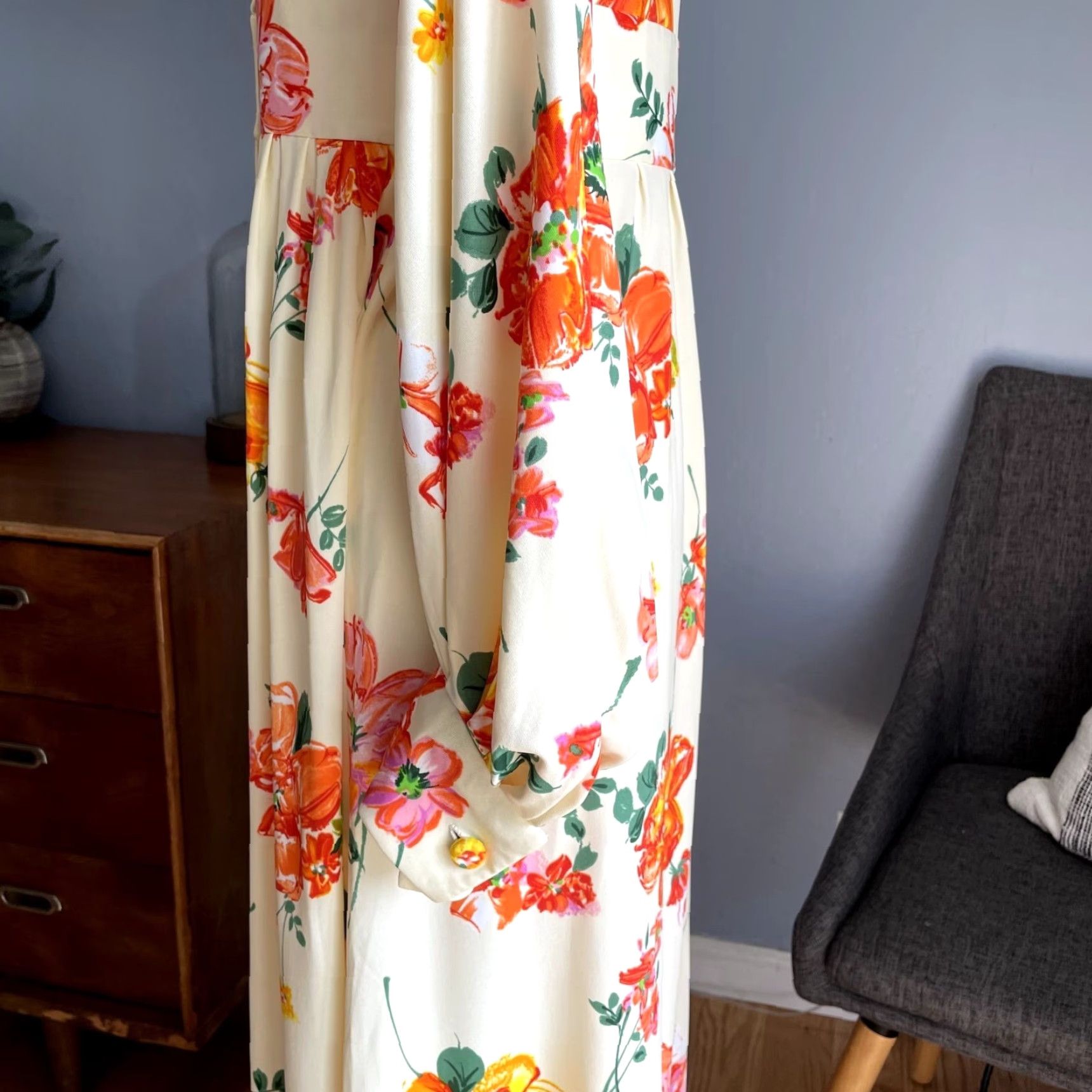 Vintage VINTAGE 70’s Merry Mary Fabric Floral Long Maxi Dress Cottagecore Prairie M Dress Size M / US 6-8 / IT 42-44 - 4 Thumbnail