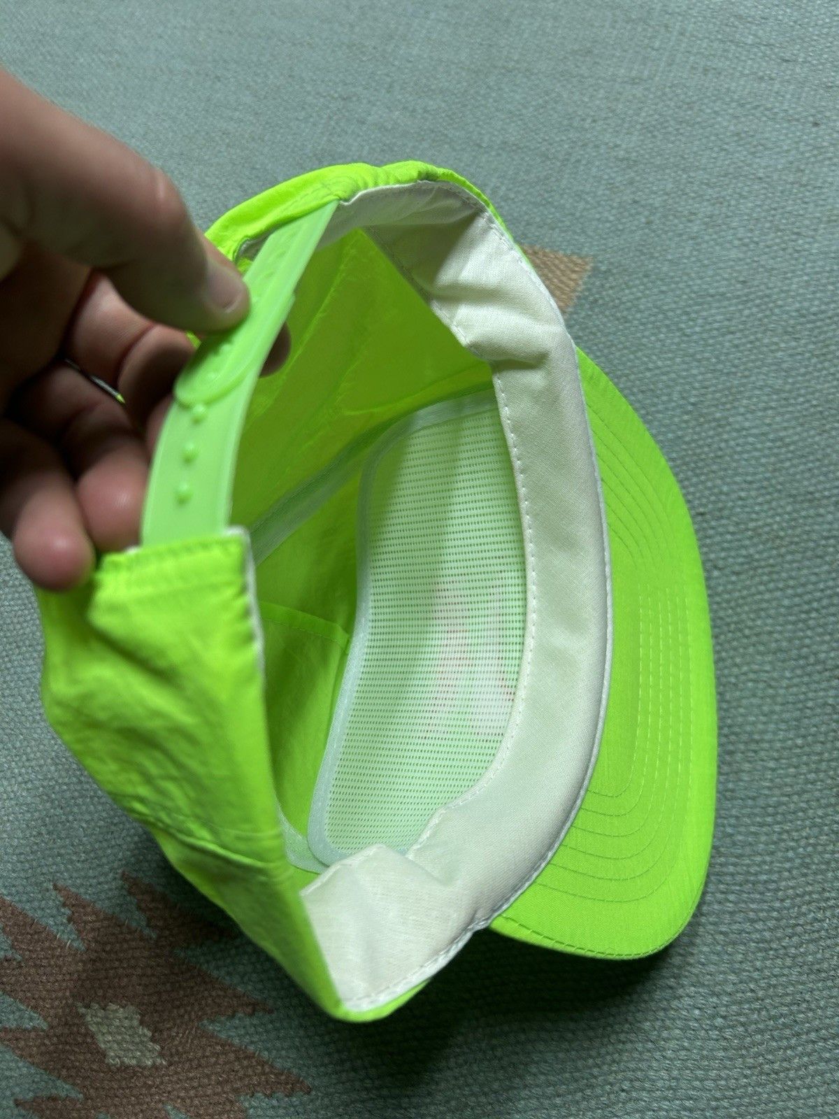 Vintage Vtg hat Newport cigarettes neon yellow green hi vis promo Size ONE SIZE - 6 Thumbnail