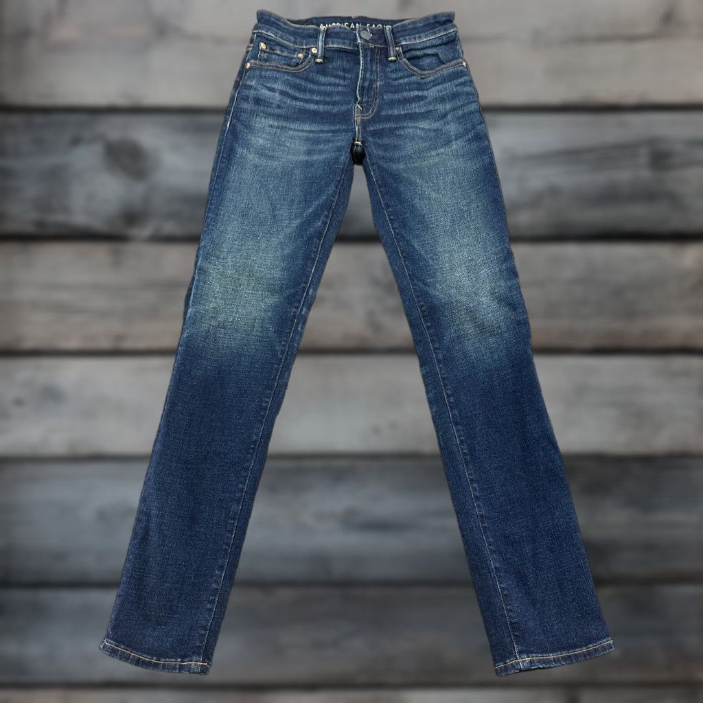 American Eagle Outfitters American Eagle Jeans Men 28x32 Blue Slim Fit Straight Leg Dark Wash Airflex Plus Size US 28 / EU 44 - 1 Thumbnail