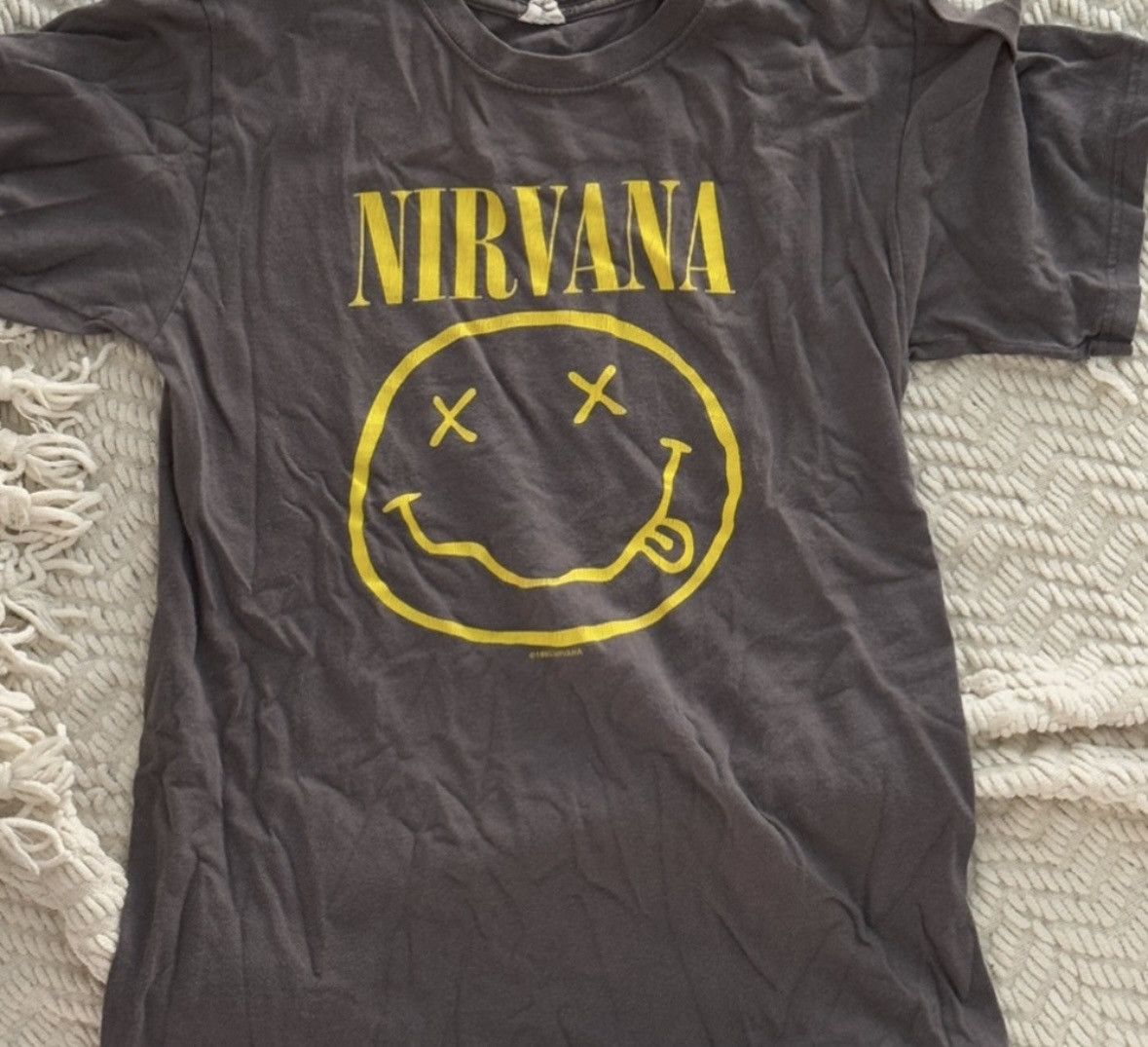 Nirvana 1992 Nirvana Band Tee - Giant Tag - Smiley - Single Stitch Size US S / EU 44-46 / 1 - 4 Thumbnail