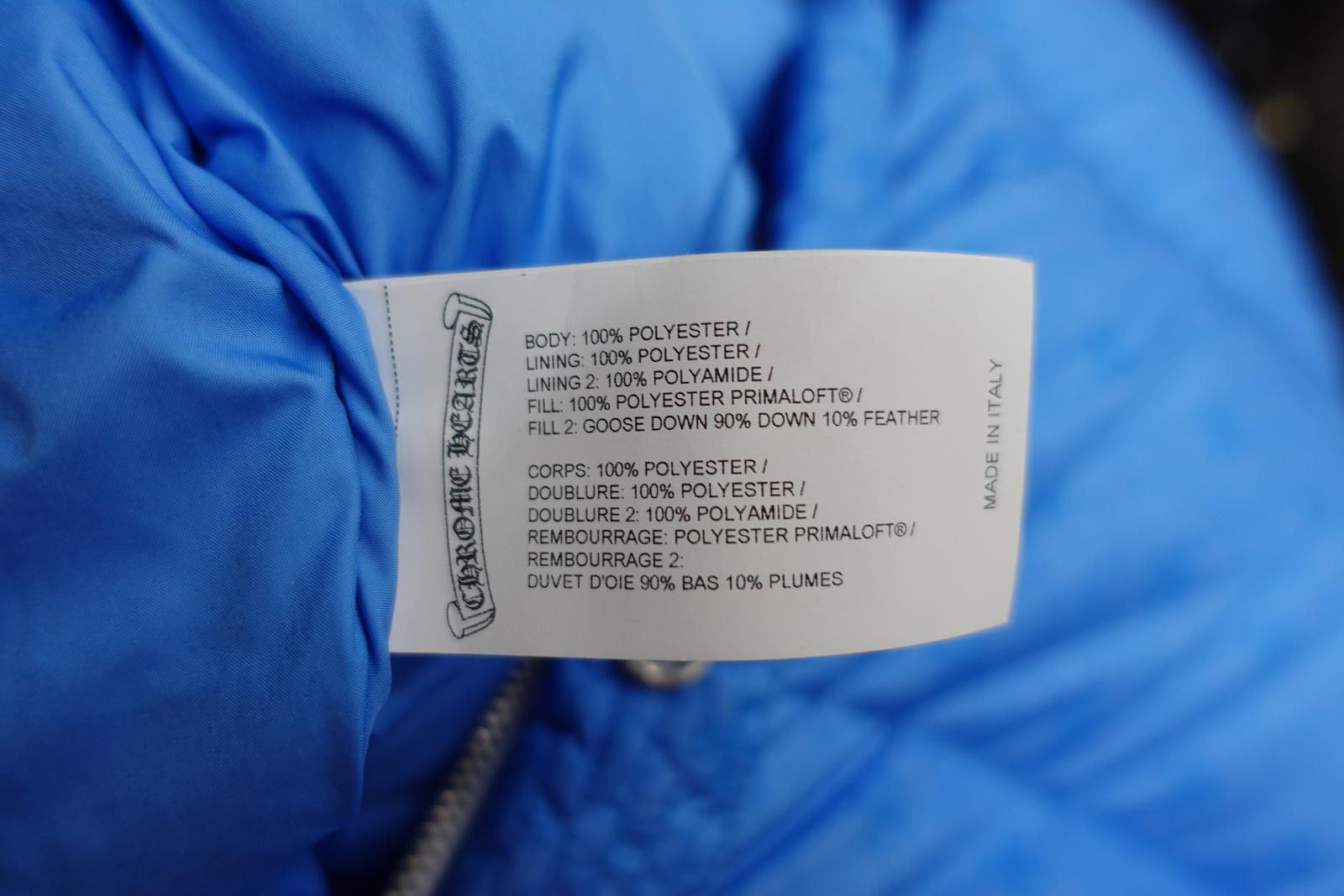 Chrome Hearts Chrome Heart Plus Pattern Puffer Jacket in Blue Size US XL / EU 56 / 4 - 11 Thumbnail