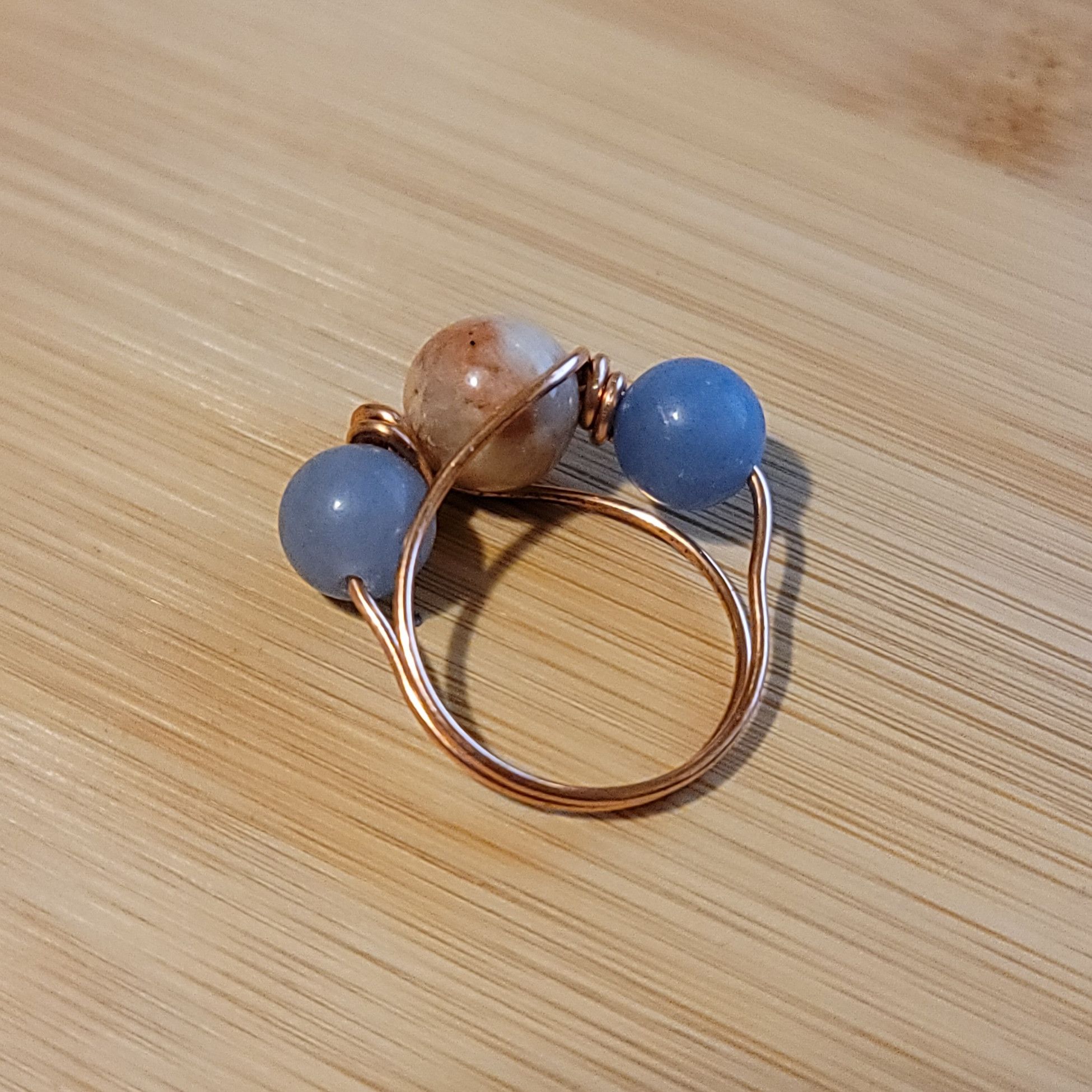 Handmade Handmade Sunstone Aventurine Copper Ring Size ONE SIZE - 3 Thumbnail