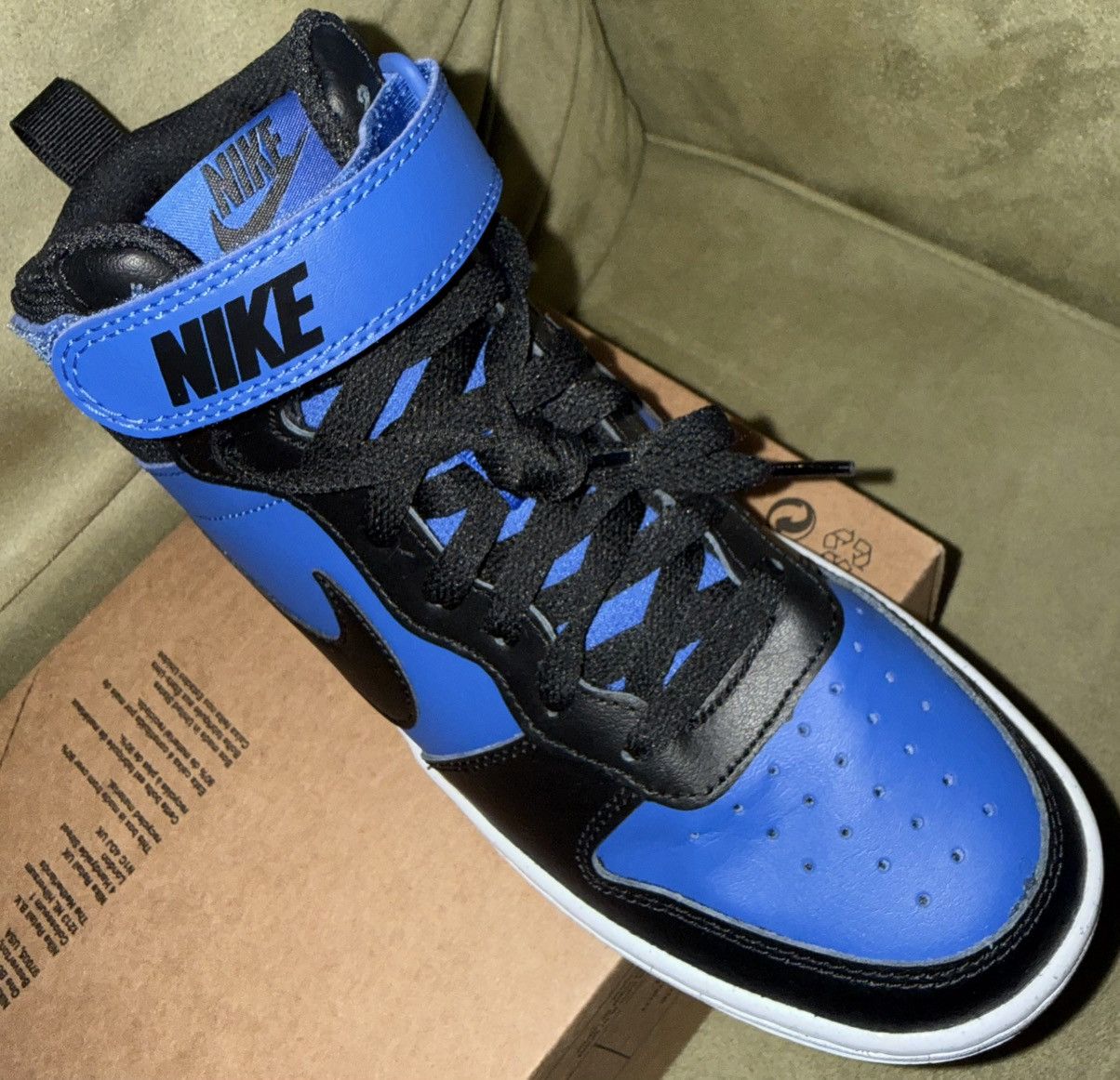 Nike Nike “Black Game Royal” Court Borough Mid 2 sneakers, GS NEW Size US 6.5 / EU 39-40 - 7 Thumbnail