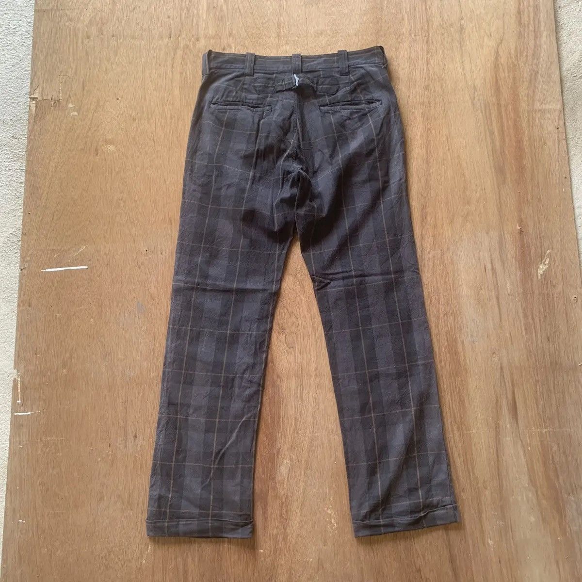Buckle Black × Japanese Brand × Seditionaries VINTAGE LEE 32x32 TROUSERS CHECK PLAID CINCH BACK PANTS Size US 32 / EU 48 - 12 Thumbnail