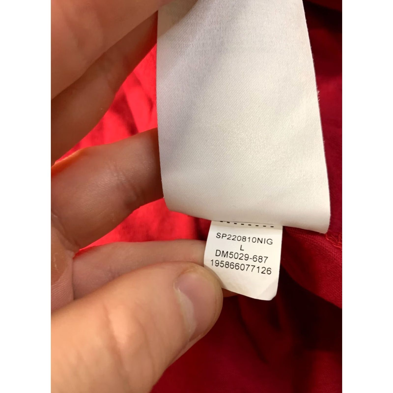 Nike NIKE AIR JORDAN ESSENTIALS 2022 Casual Shirt Jersey Size L Large Red Women Size L / US 10 / IT 46 - 7 Thumbnail