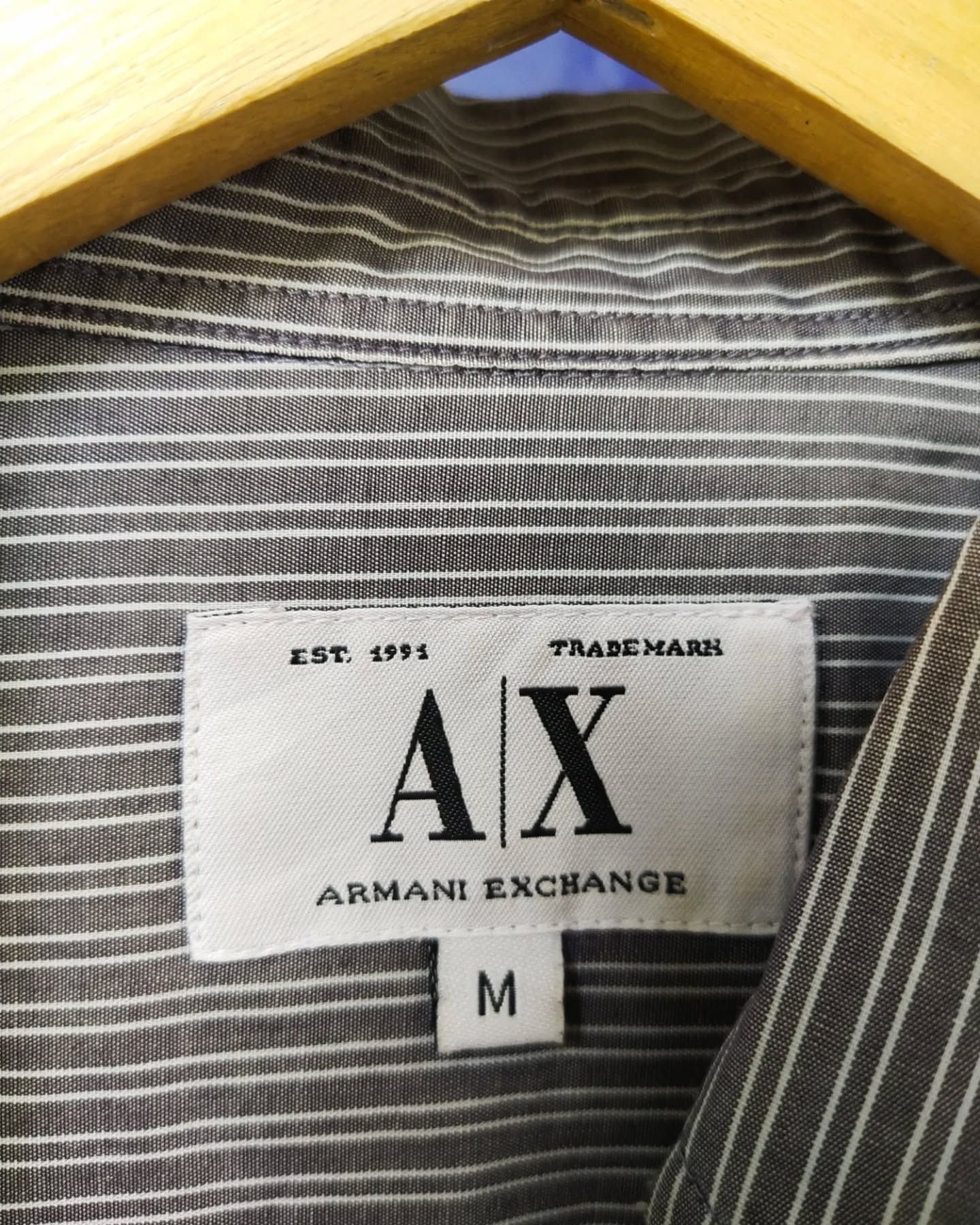 Armani Exchange Armani Exchange Stripes Grey Casual Shirt Size US M / EU 48-50 / 2 - 4 Thumbnail
