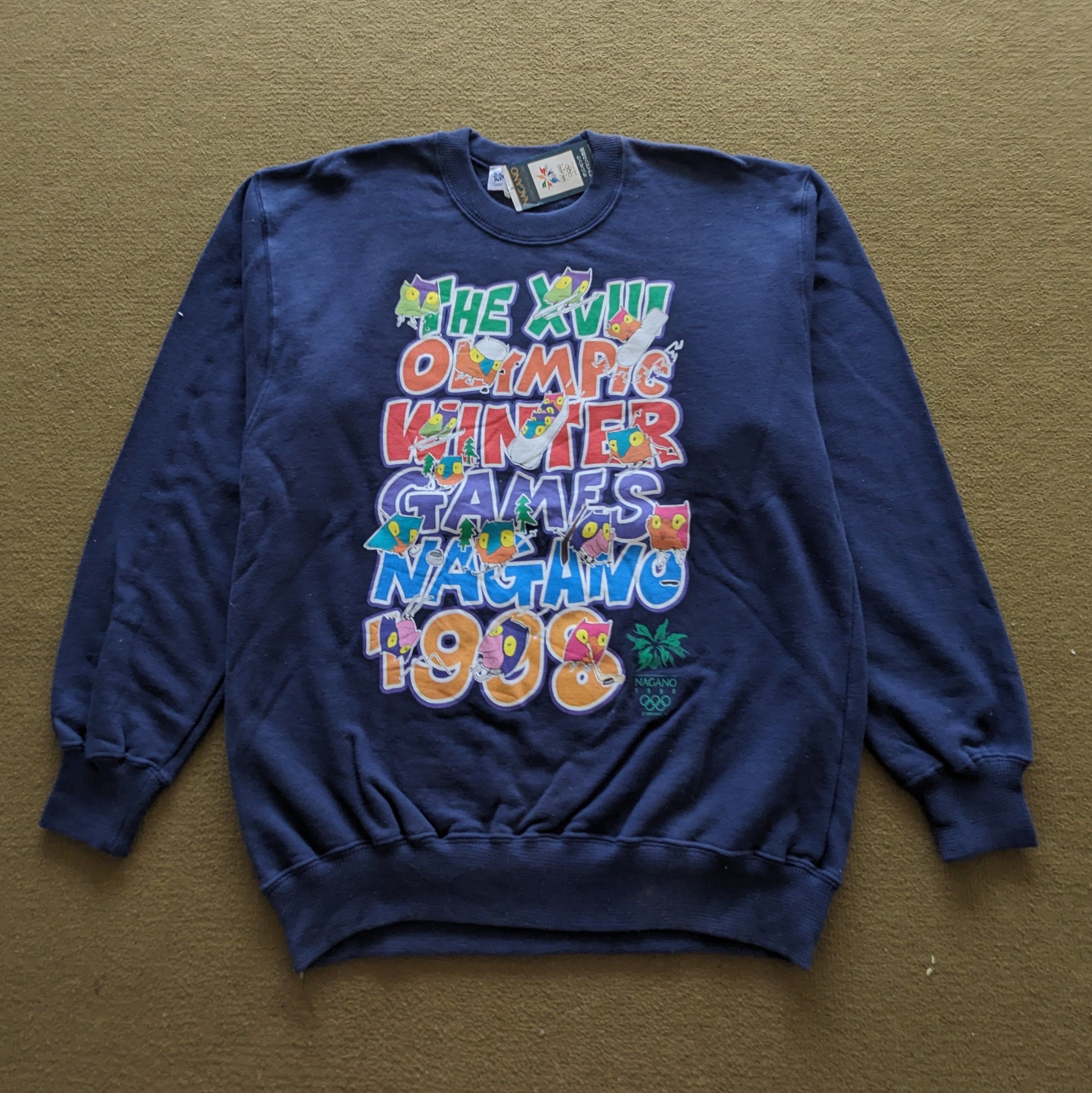 Vintage Vintage NAGANO Winter Olympics Sweatshirt Size US M / EU 48-50 / 2 - 1 Thumbnail