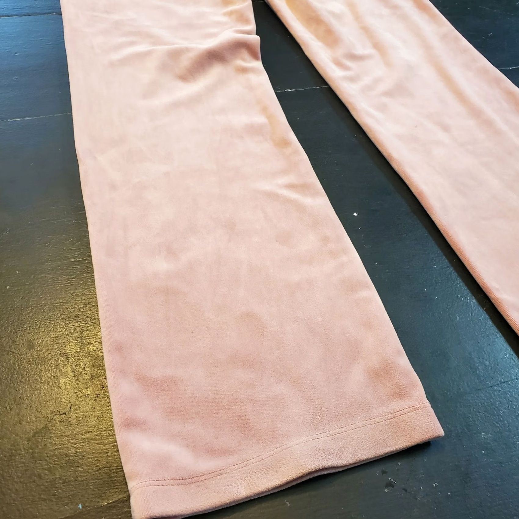 Juicy Couture VINTAGE Juicy Couture Pants Womens M Pink Wide Leg Veloure Lounge Dusty Y2K Size 32" / US 10 / IT 46 - 7 Thumbnail