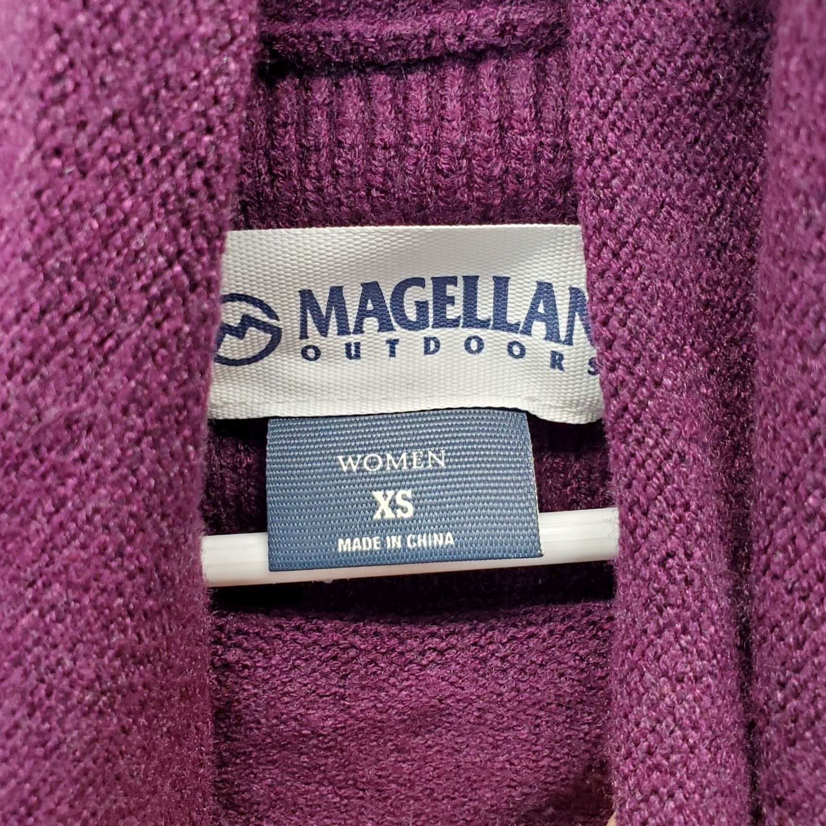 Vintage Magellan Magellan Outdoors Classic Sweater Womens XS Purple Cable Knit Turtleneck Slit Womens Size XS Purple Cable-Knit Pullover Knit Sweatery? Size XS / US 0-2 / IT 36-38 - 6 Thumbnail