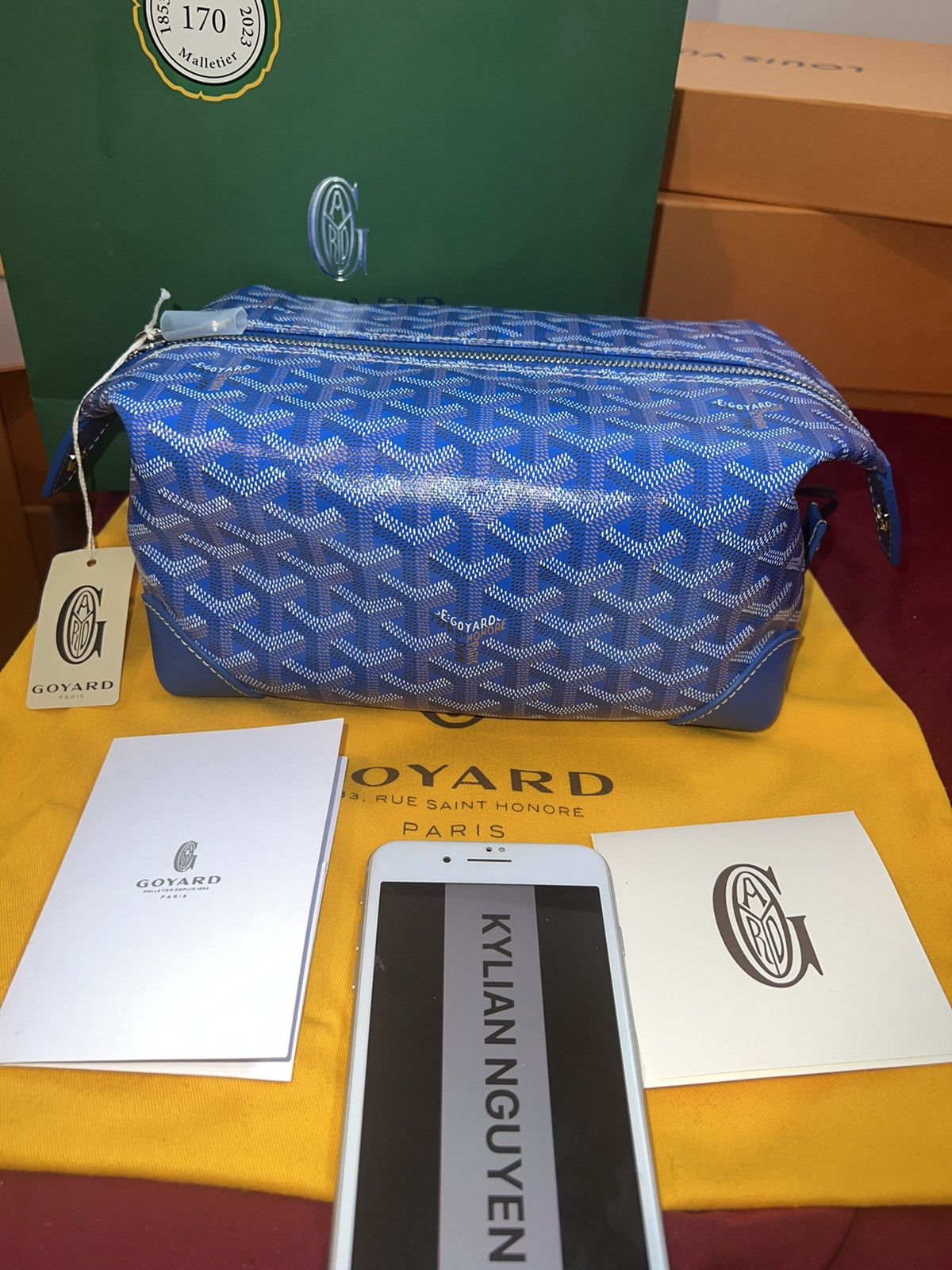 image of Goyard Bowling 25 in Blue, Men's
