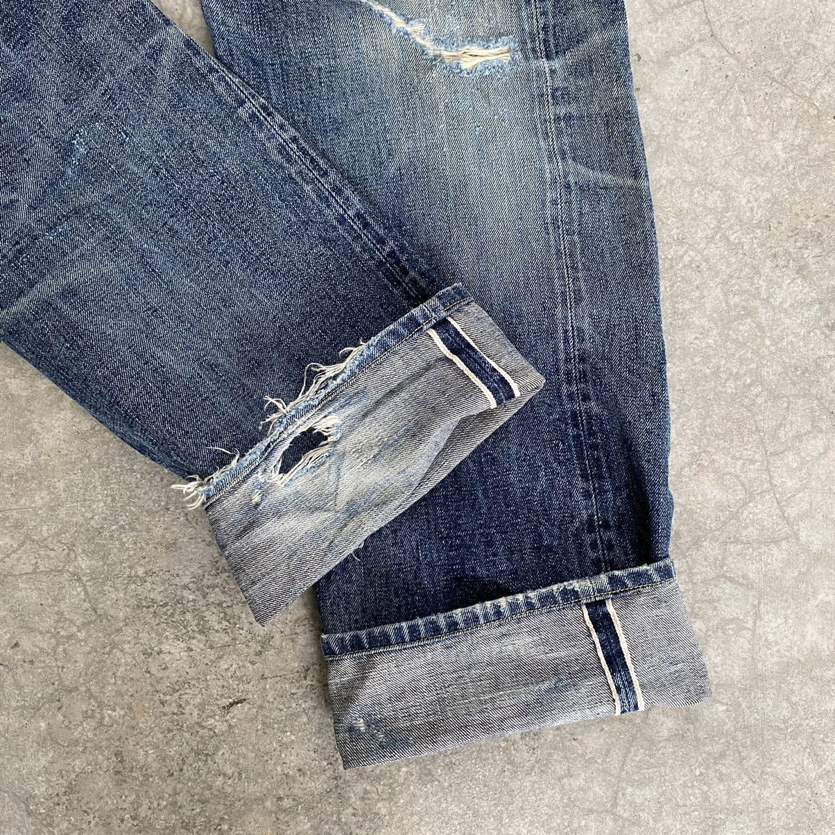 Pherrow's Vintage Pherrow’s Stormy Blue Faded Blue Selvedge Jeans Size US 29 - 18 Thumbnail