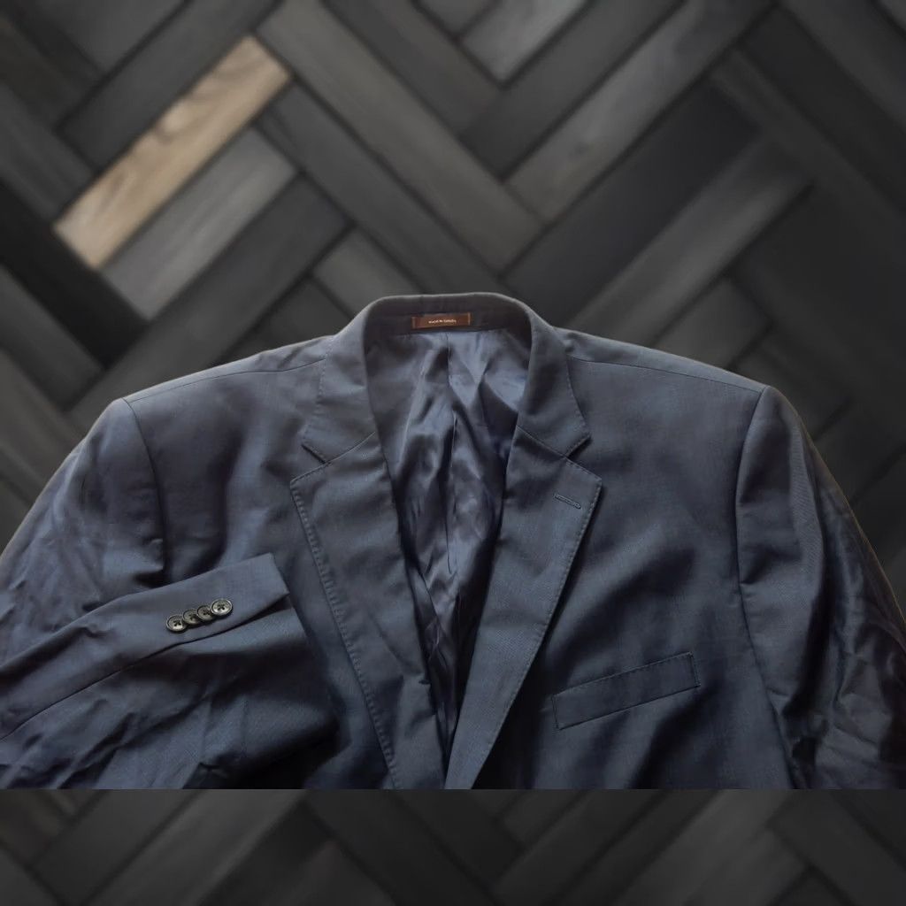 Peter Millar Peter Millar Blazer Sport Coat Size 50R Wool Solid Blue Mens Jacket Size 50R - 1 Thumbnail