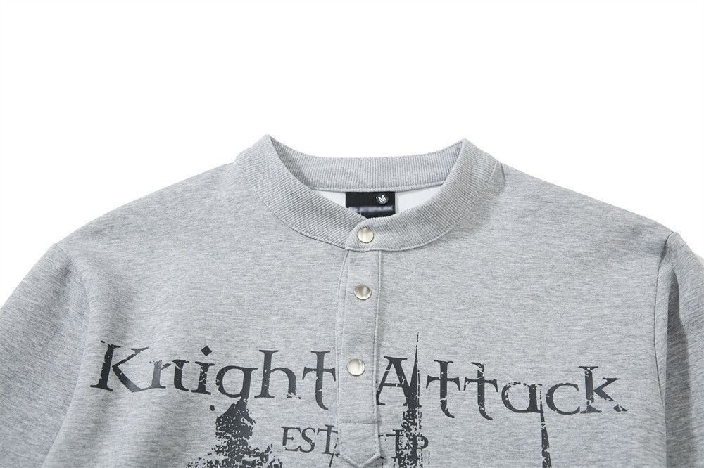 Vintage Men's casual style trendy anime print long-sleeved T-shirt Size US M / EU 48-50 / 2 - 3 Thumbnail
