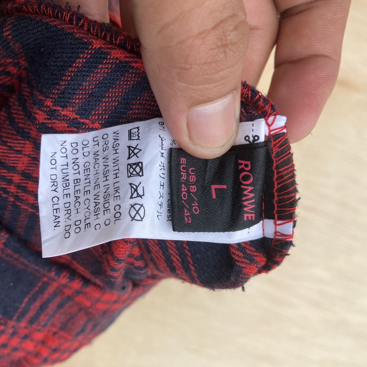 If Six Was Nine × Japanese Brand × Punk and Yo ROMWE MAD PUNK FLANNEL RED CHECK PANTS Size US 31 - 6 Thumbnail