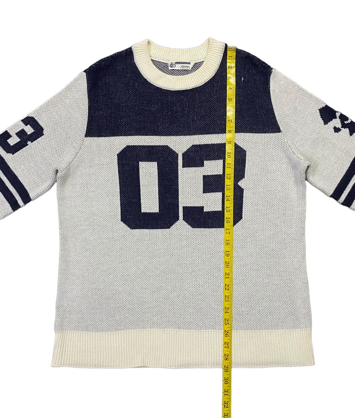 Bape × Nigo Vintage A Bathing Ape Numbering Knit Sweater Size US L / EU 52-54 / 3 - 7 Thumbnail
