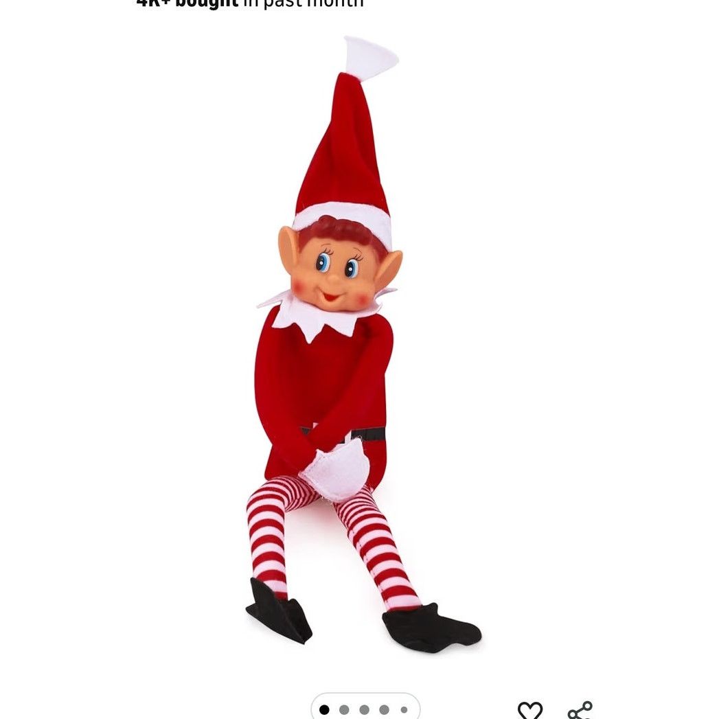 The Unbranded Brand Christmas Elf Behaving Badly Plush Toy 12"Bendy Doll 12" Size ONE SIZE - 9 Thumbnail