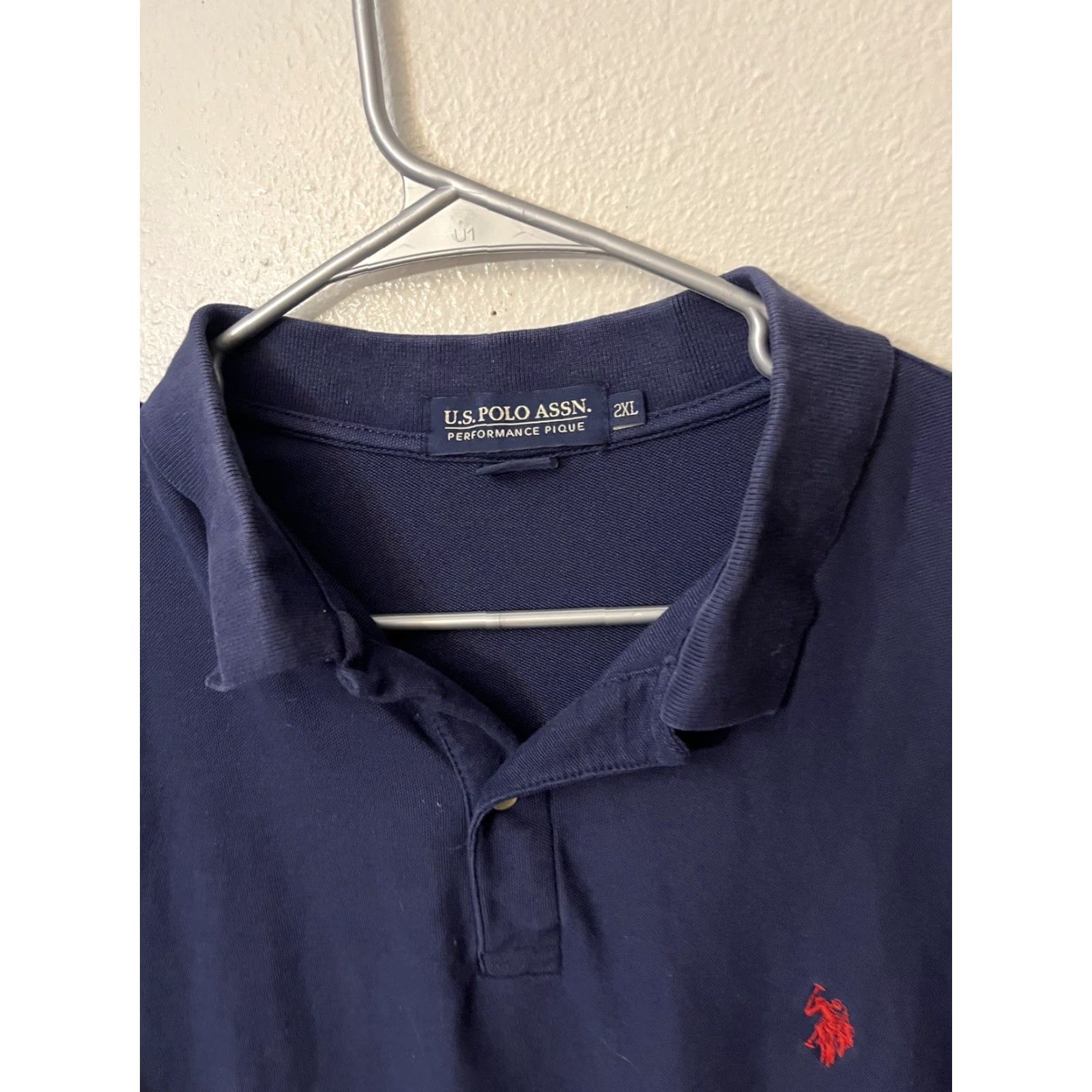 U.S. Polo Assn. U.S. Polo Assn. Performance Pique Polo Shirt Navy Blue 2XL Men’s Short Sleeve Shirt Size US XXL / EU 58 / 5 - 3 Thumbnail