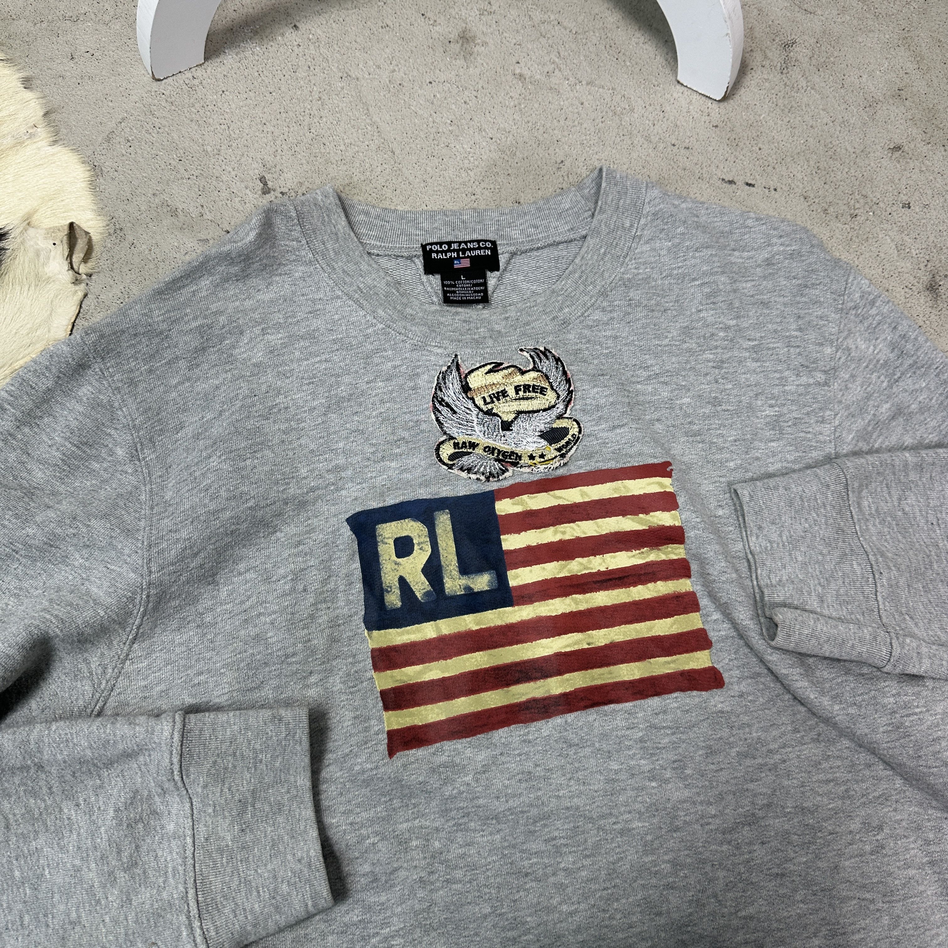 Polo Ralph Lauren Vintage Sporty Polo Jeans Ralph Lauren Sweatshirt Y2K Size US L / EU 52-54 / 3 - 3 Thumbnail