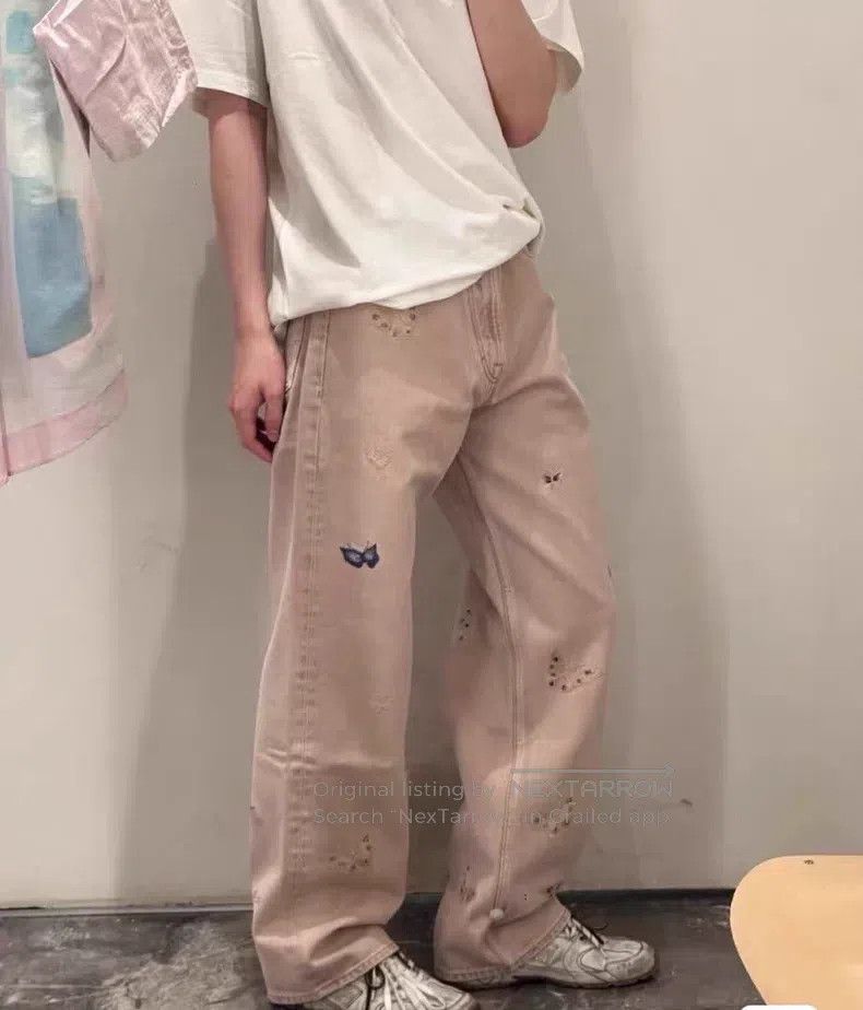 Our Legacy Our Legacy Embroidered butterfly denim pants Size US 30 / EU 46 - 4 Thumbnail
