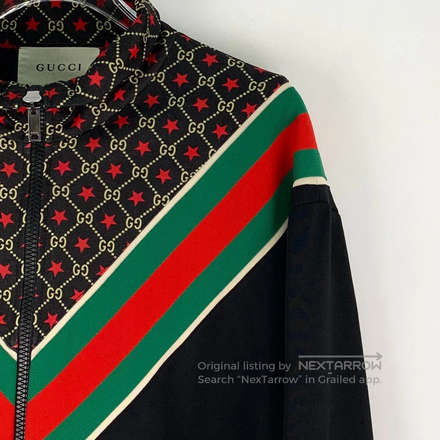 Gucci Guicci Black Striped Pattern Collar Zipper Long-sleeve Jac Size US M / EU 48-50 / 2 - 3 Thumbnail