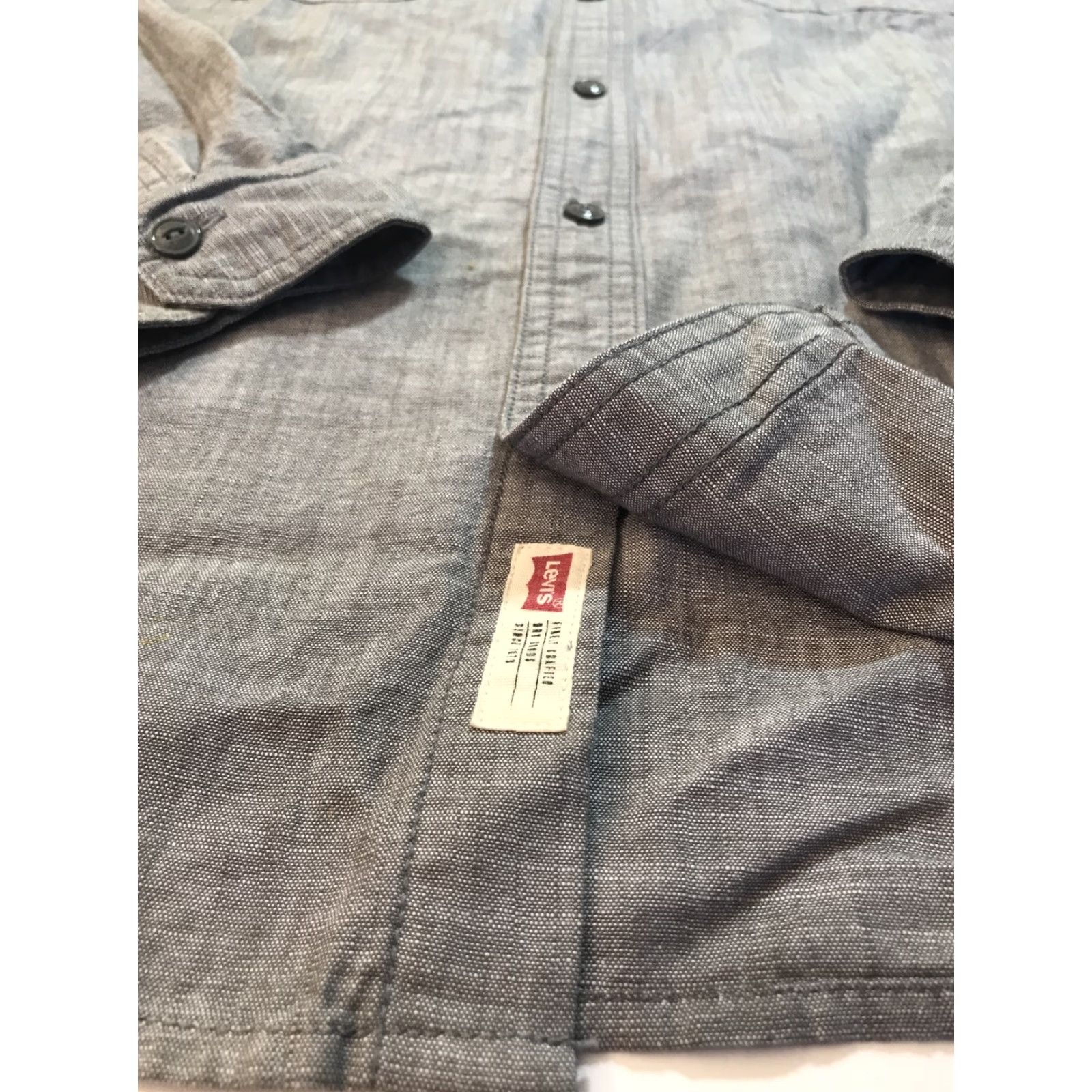 Levi's Levi's Shirt Long Sleeve Button-Up XL Men Cotton Casual Classic Western Gray Size US XL / EU 56 / 4 - 5 Thumbnail