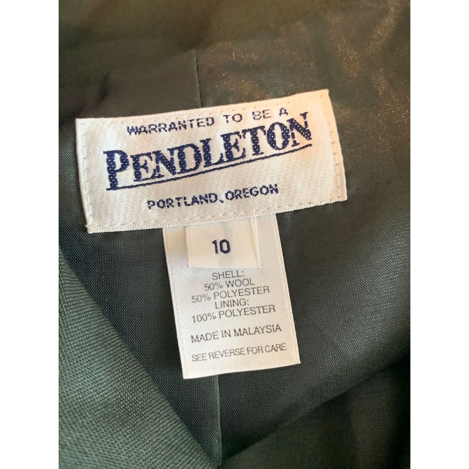 Pendleton Pendleton dark green full zipper blazer jacket size 10 Size L / US 10 / IT 46 - 3 Thumbnail