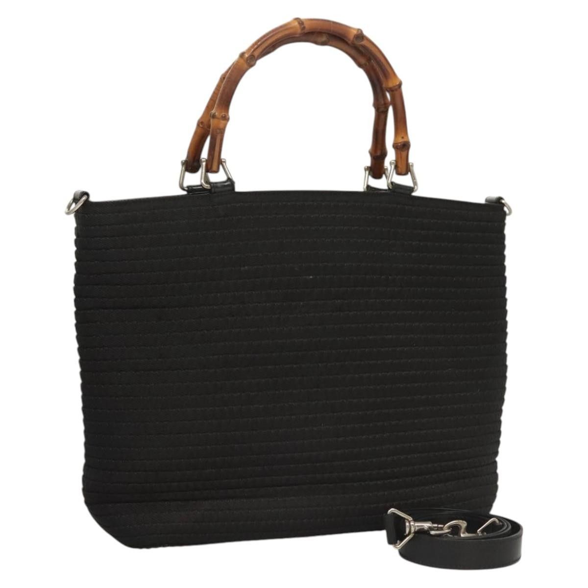 Gucci Gucci Vintage Bamboo Handle Tote Canvas Size ONE SIZE - 1 Thumbnail